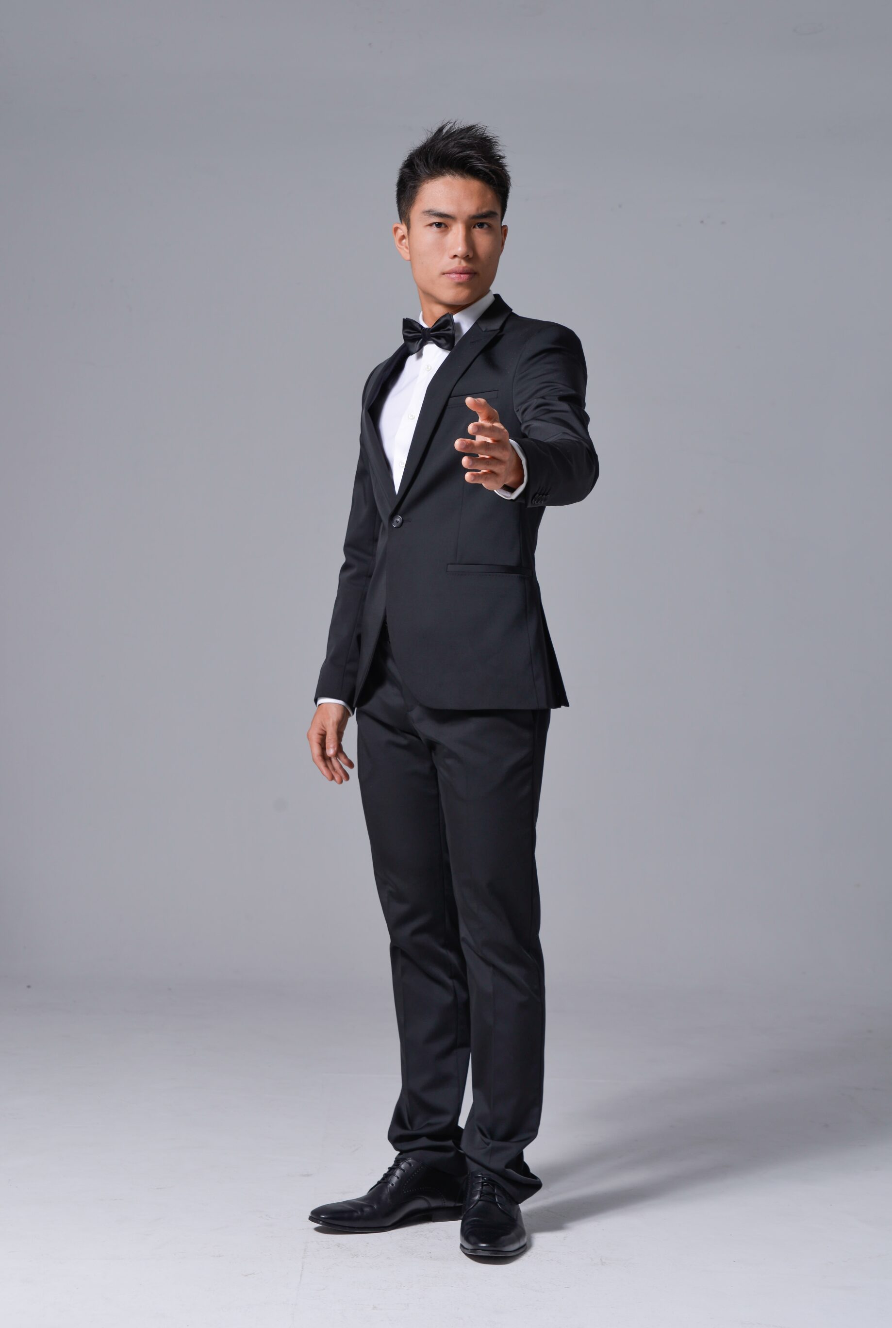 Formal Black Suit and Bow Tie