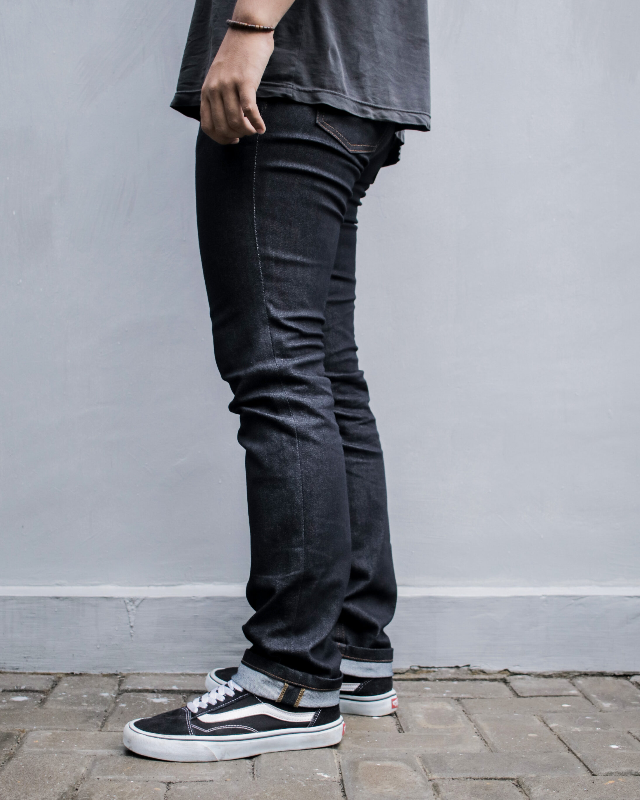Black Shirt And Vans Shoes