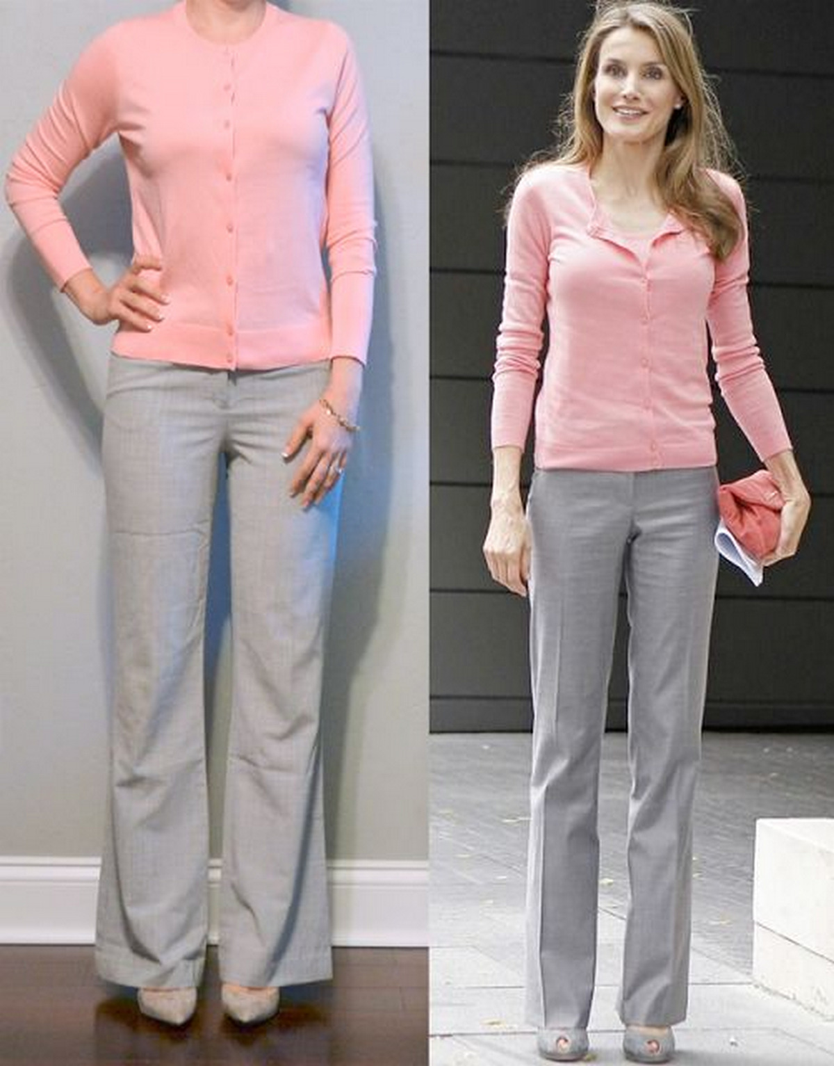 Gray Pants And Pastel Tops For Women