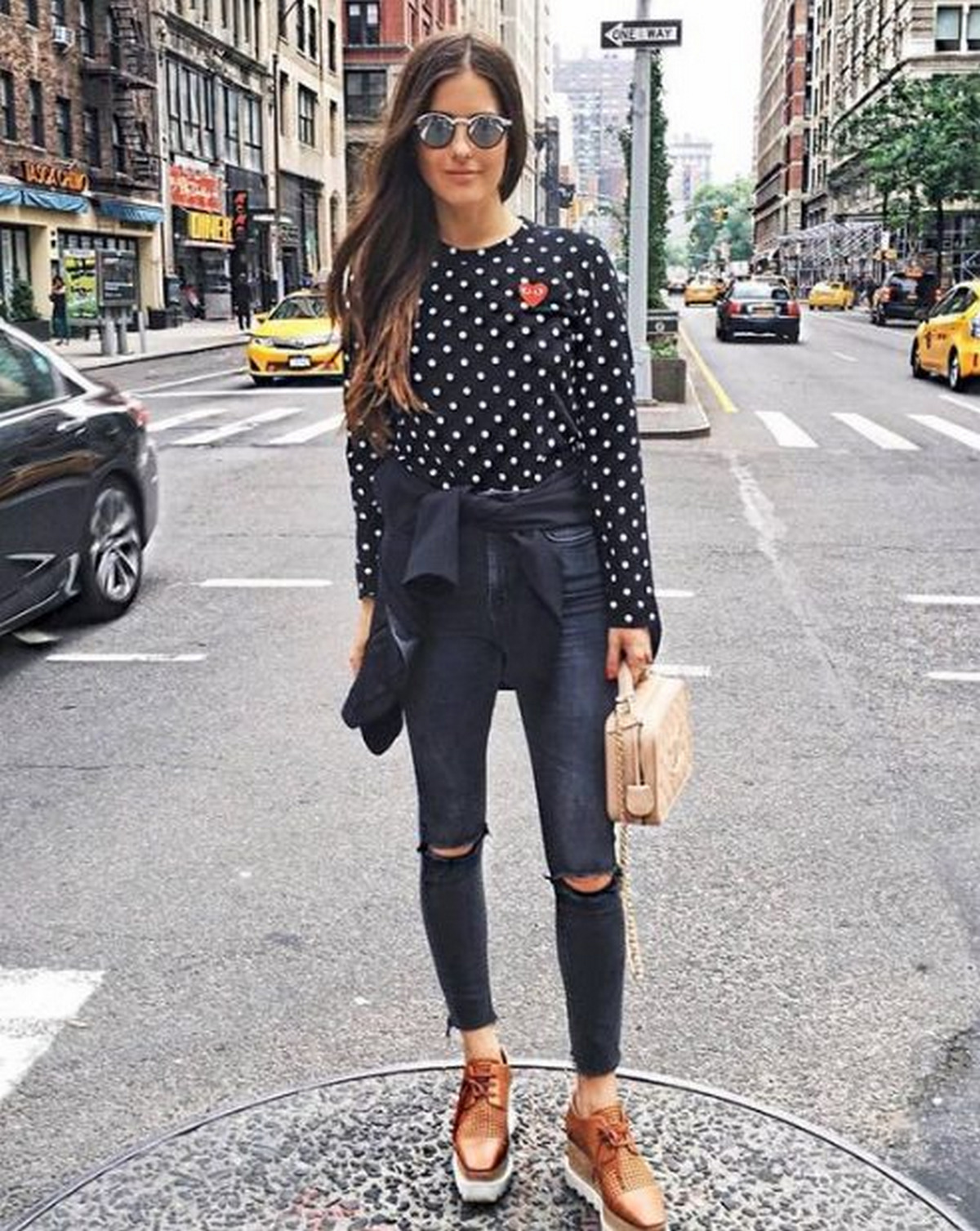 Skinny Jeans With Platform Oxfords
