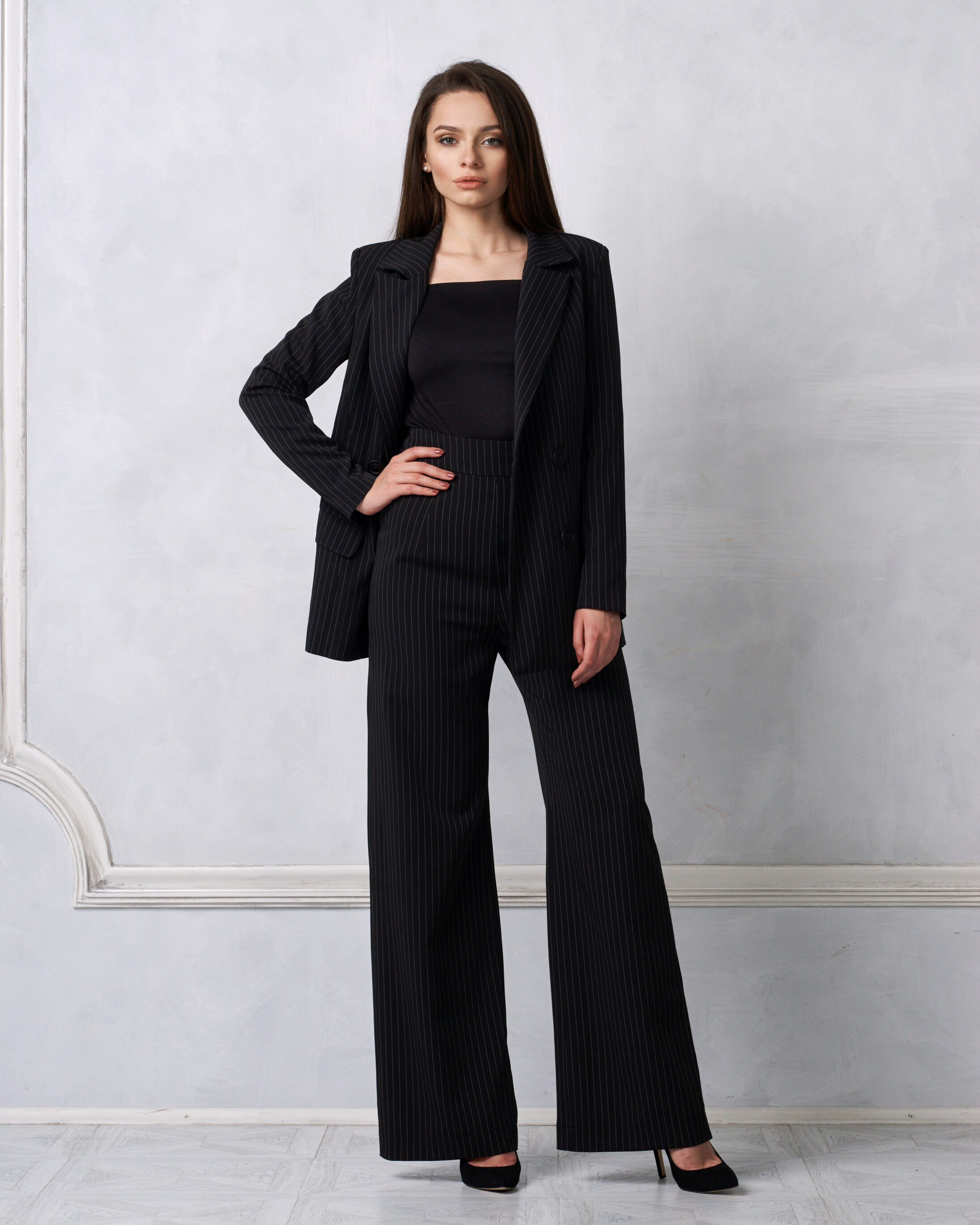 Blazer And Wide Leg Pants