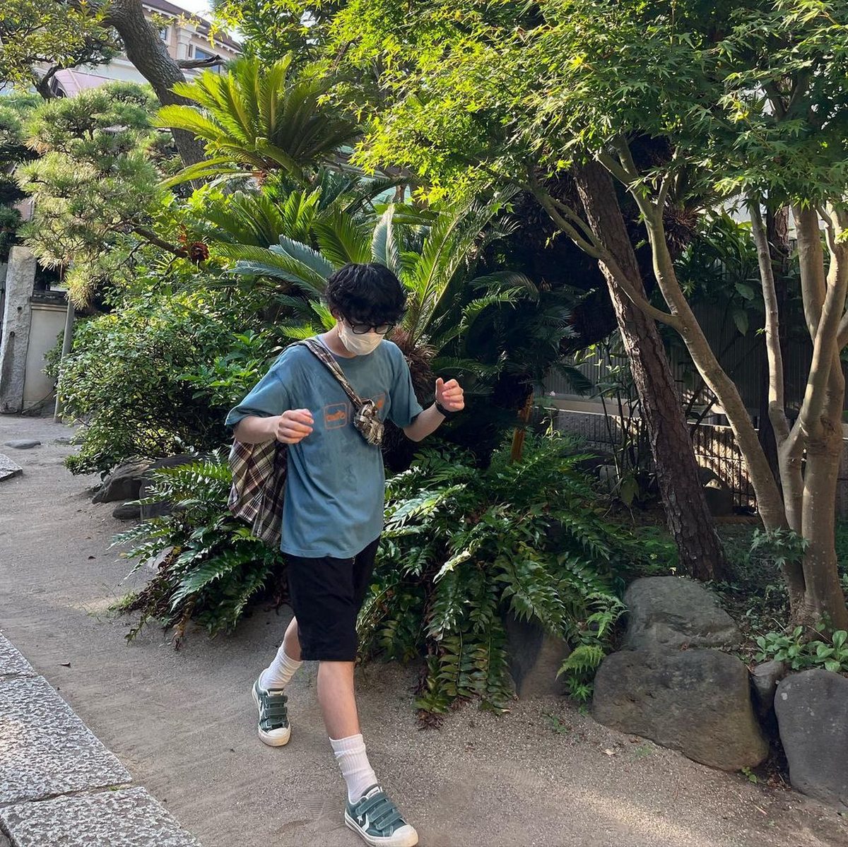 Nice T-Shirt, Shorts, And Sneakers