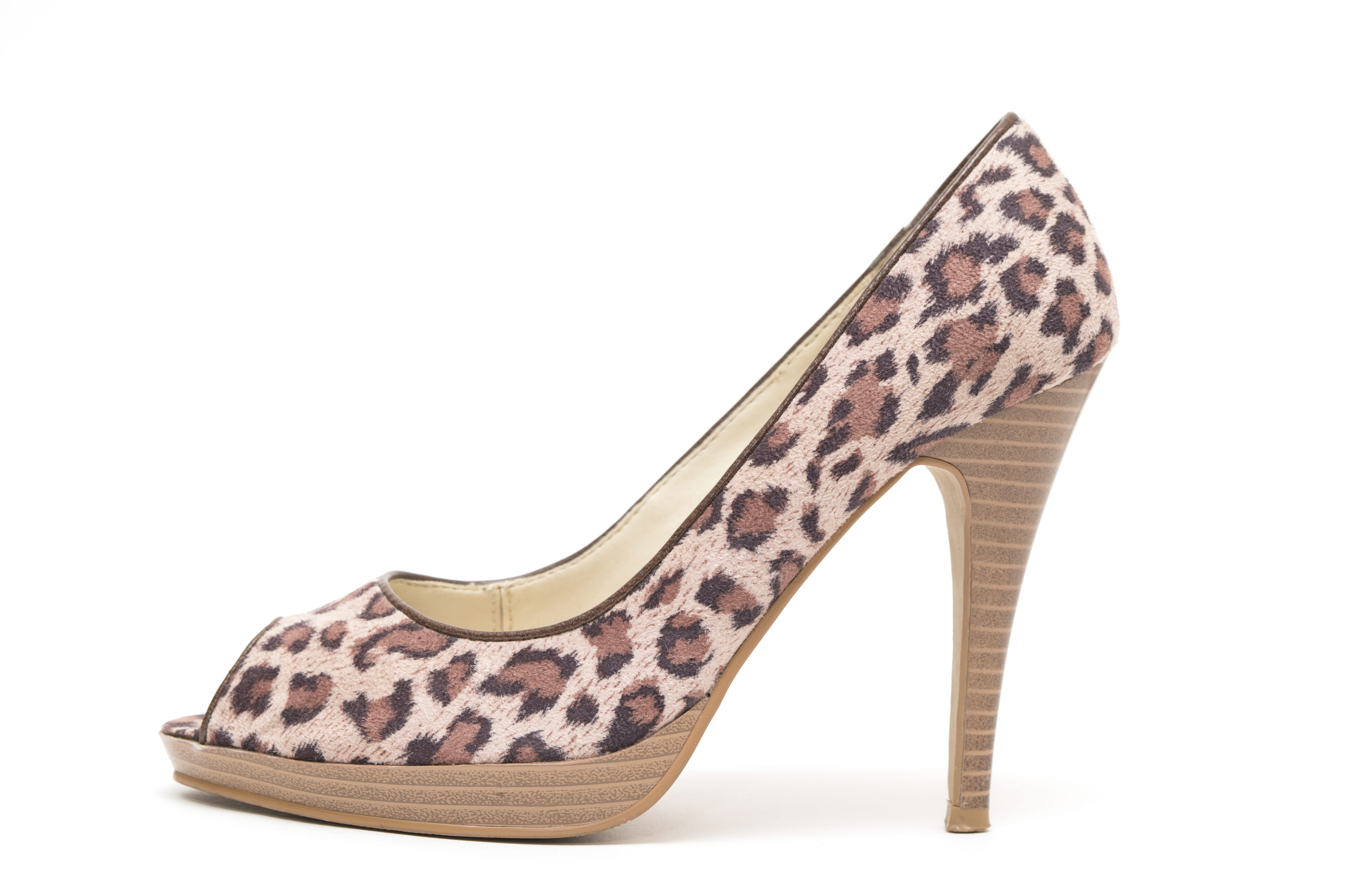  Leopard Print Open-toe Shoes
