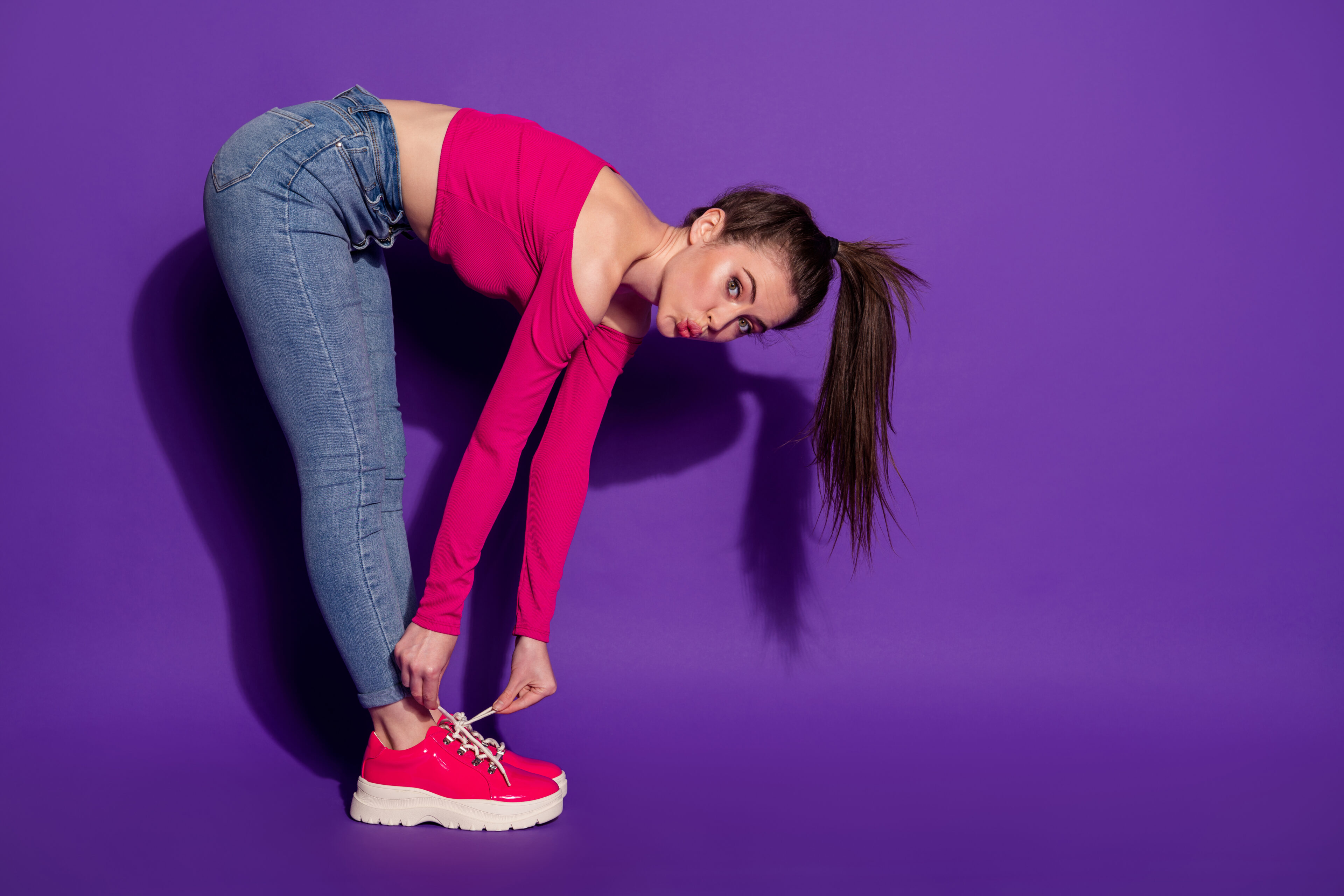 Jeans With Platform Sneakers