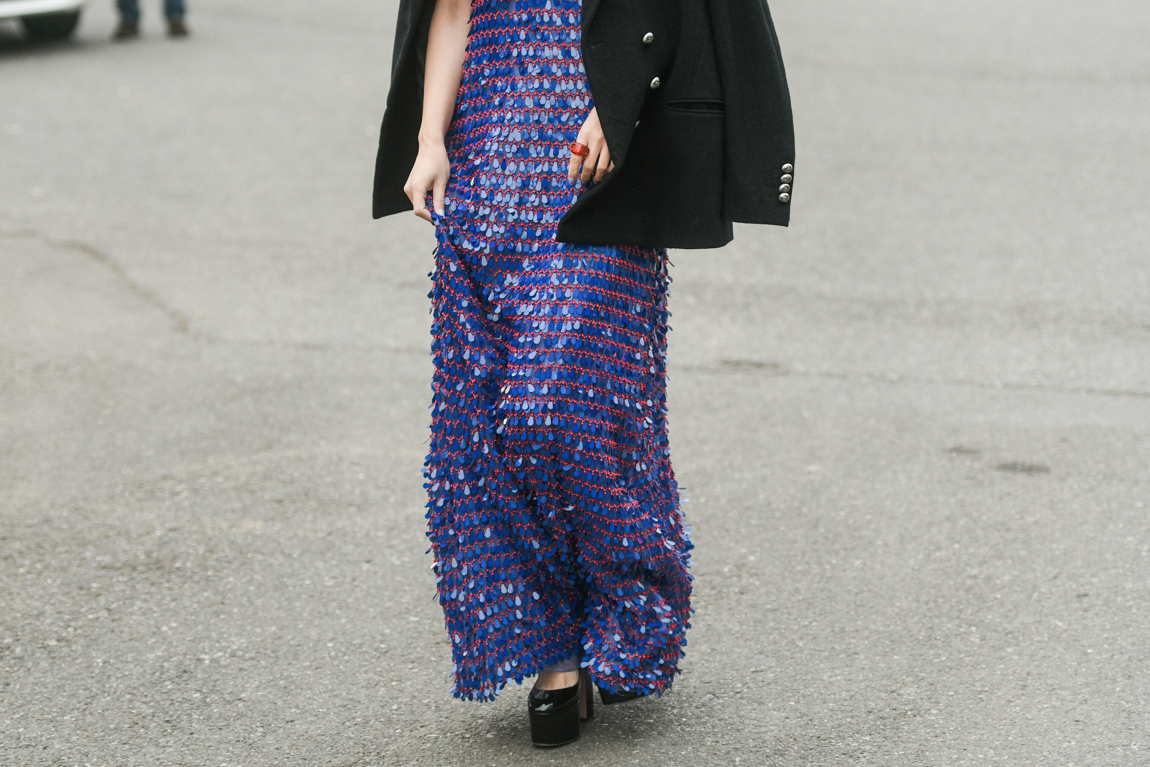 Dress In Platform Heeled Pumps