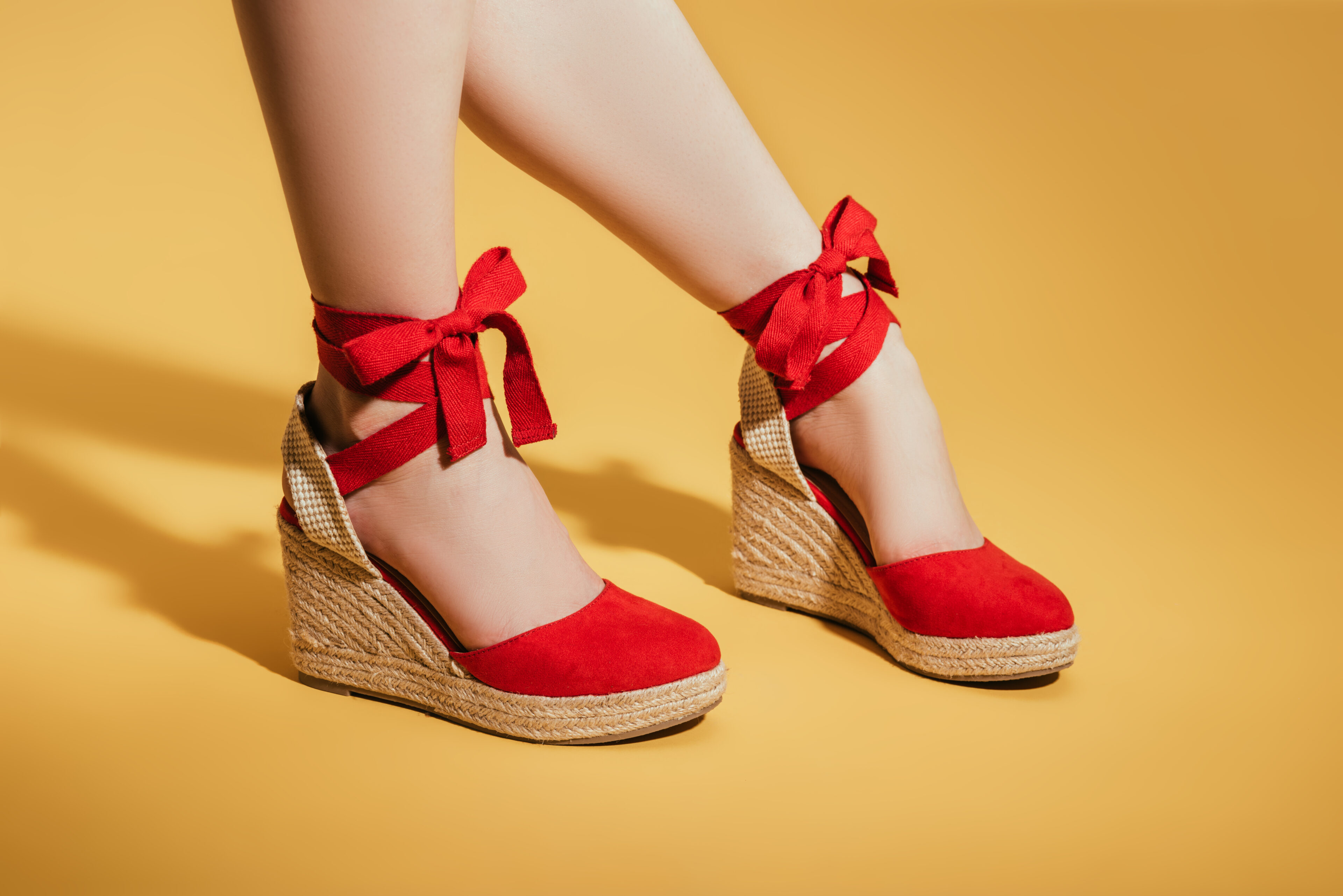 Red Platform Sandals 
