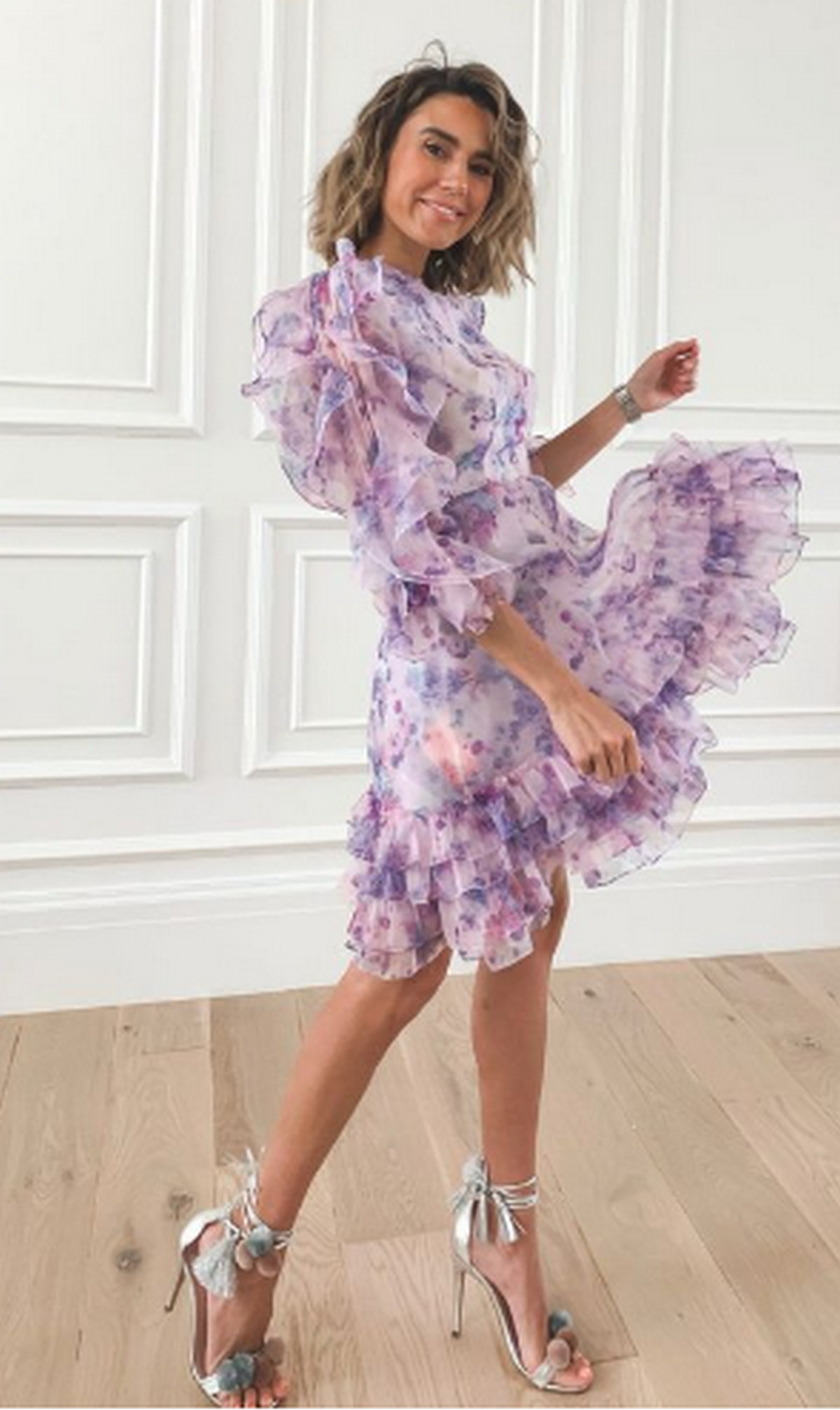 Lavender dress on sale what color shoes