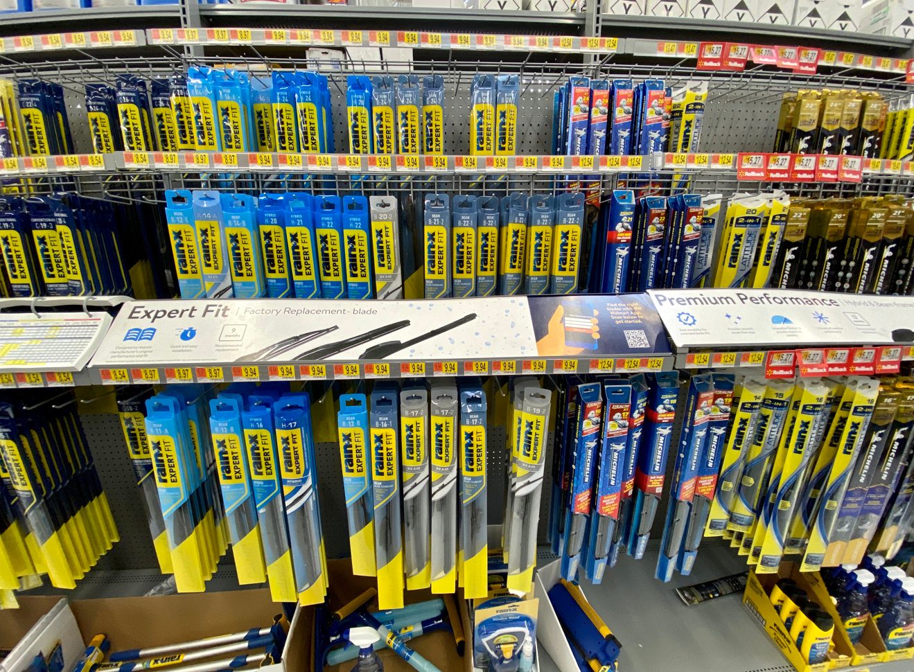 Various Sizes of Wiper Blades in the store