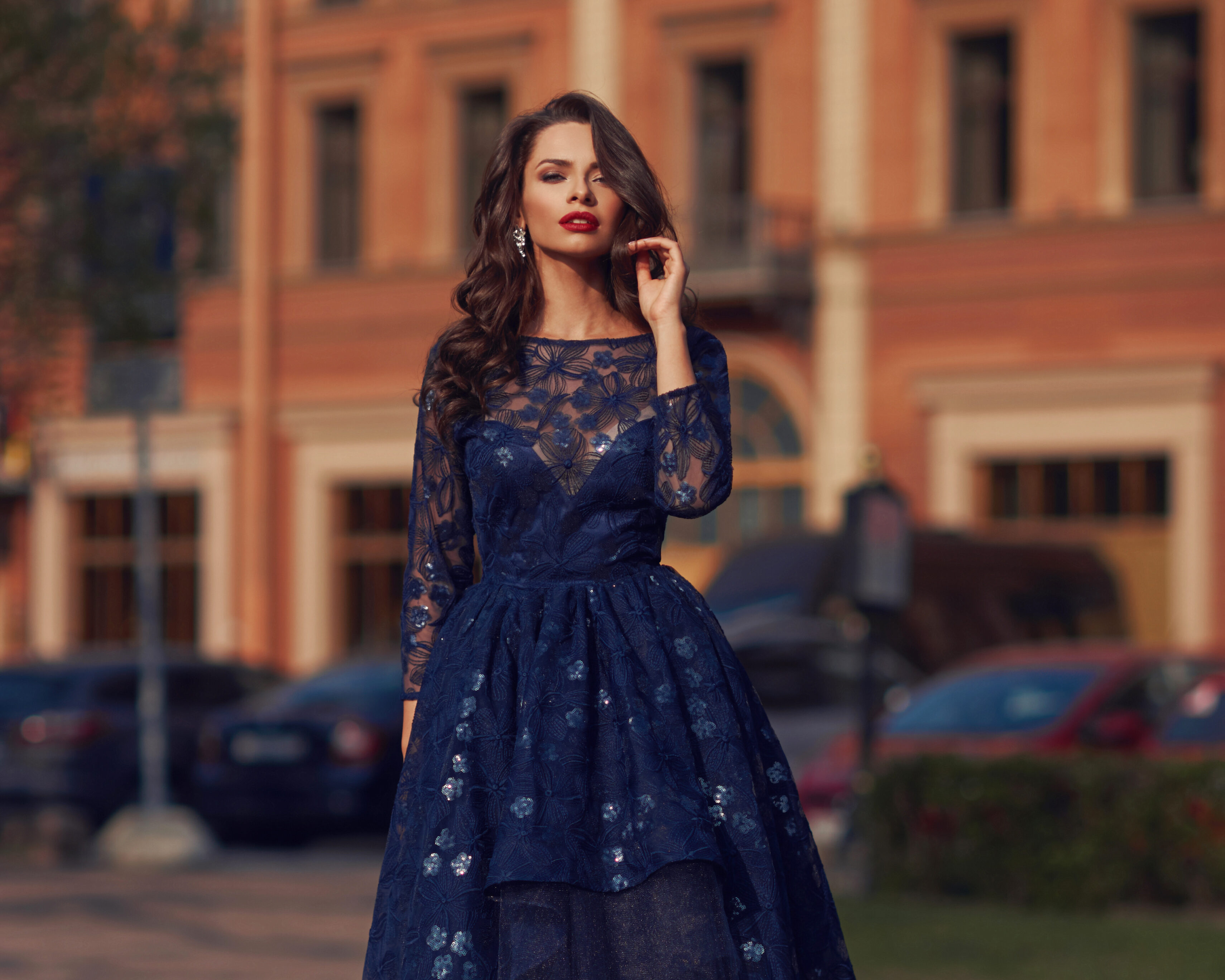 Blue Ball Gown Dress