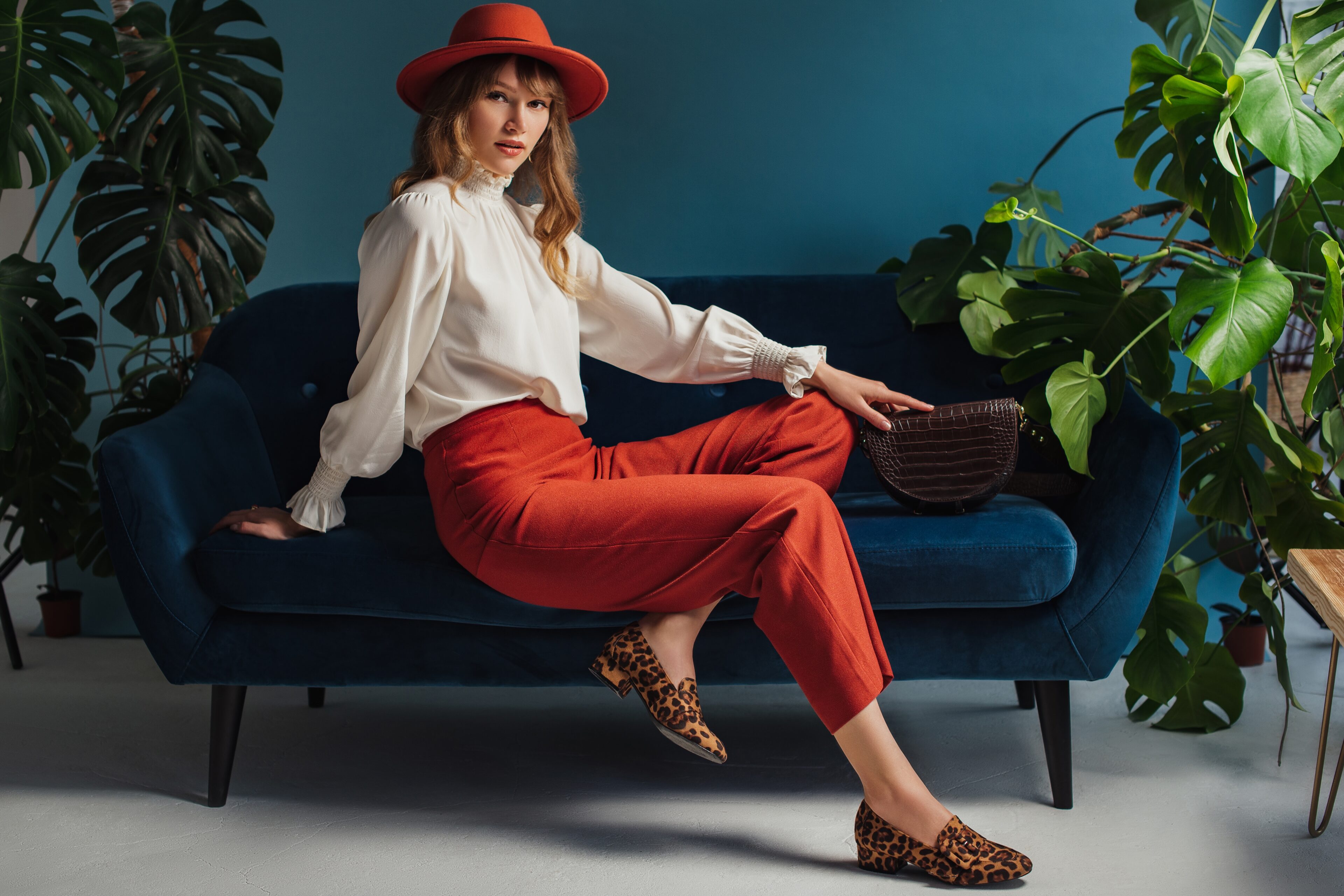 Vintage Blouse, Culottes, Leopard Print Loafer Shoes