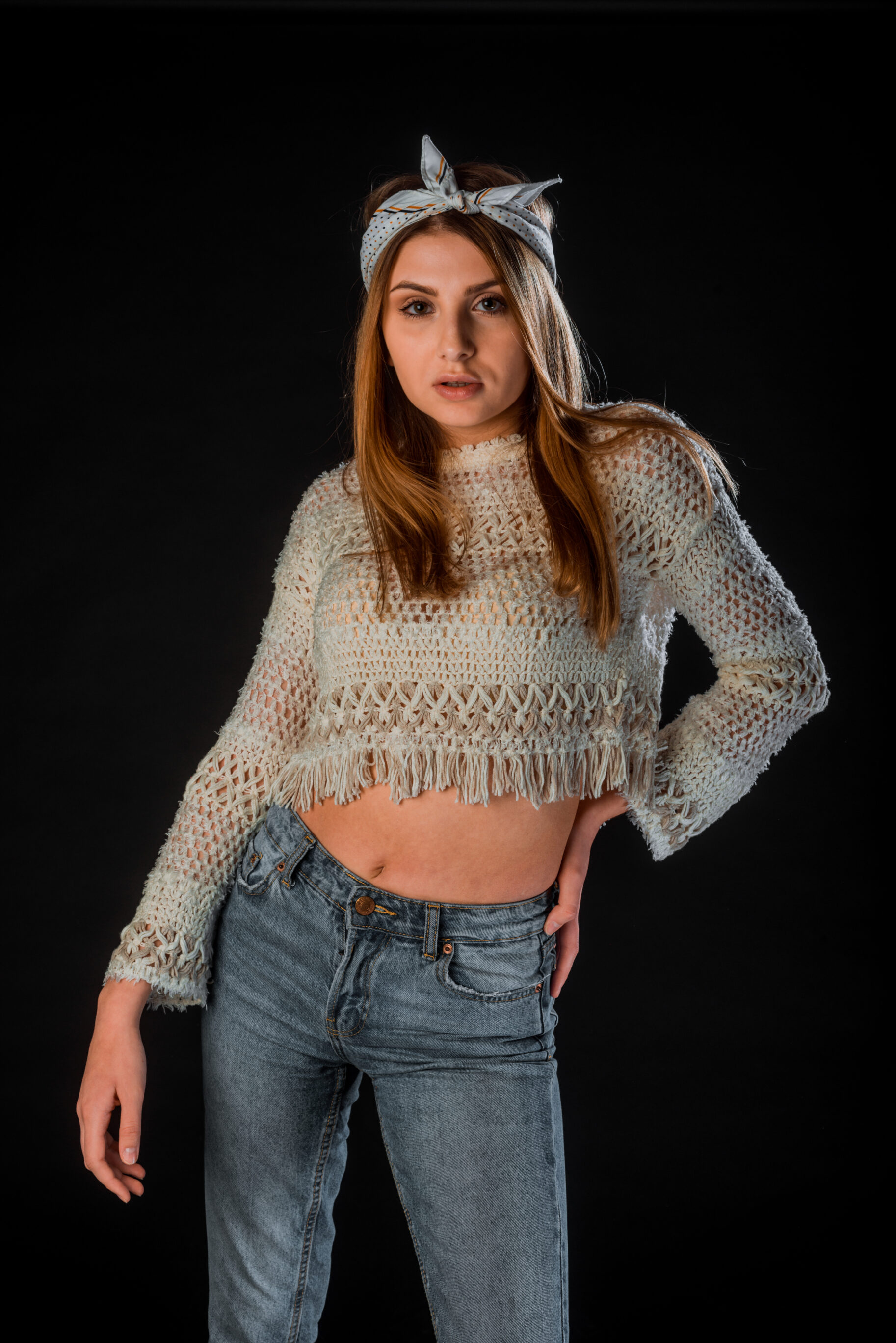 Knit Crop and Jeans 