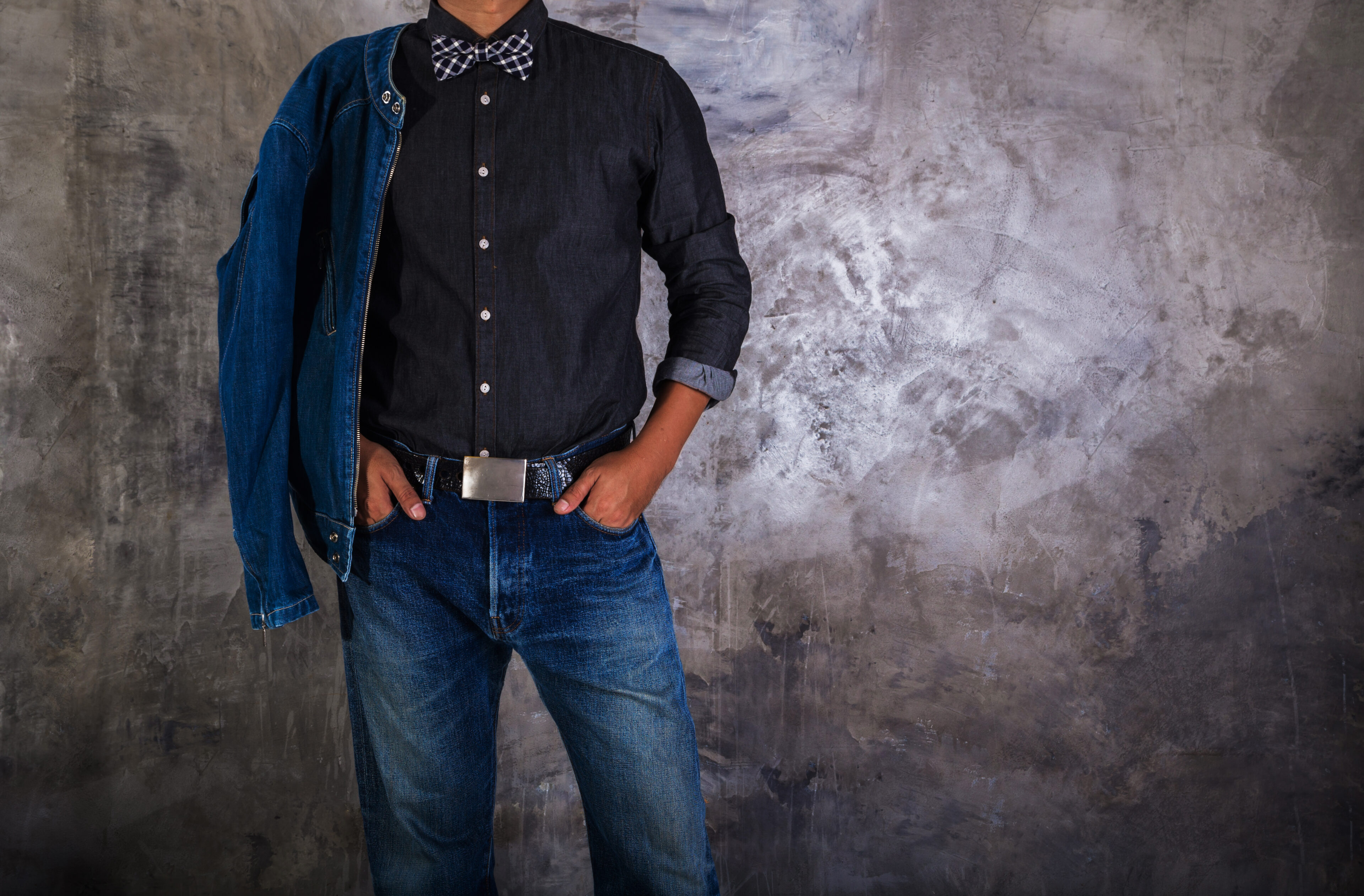 Black Shirt And Bow Tie