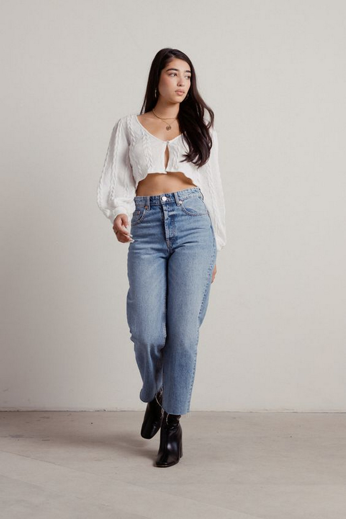 Knit Crop And Jeans