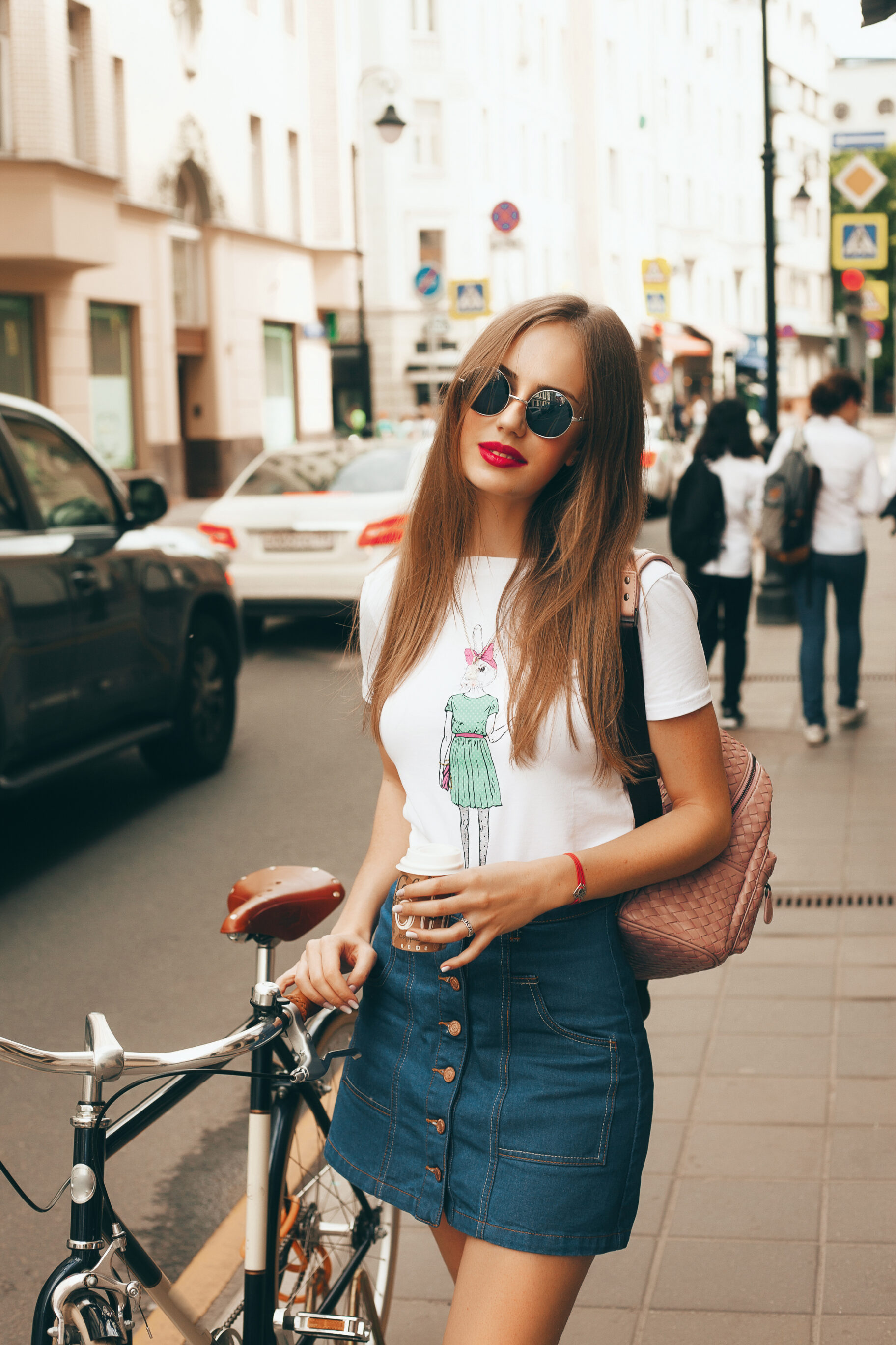 Oversized T-shirt and Midi Skirt