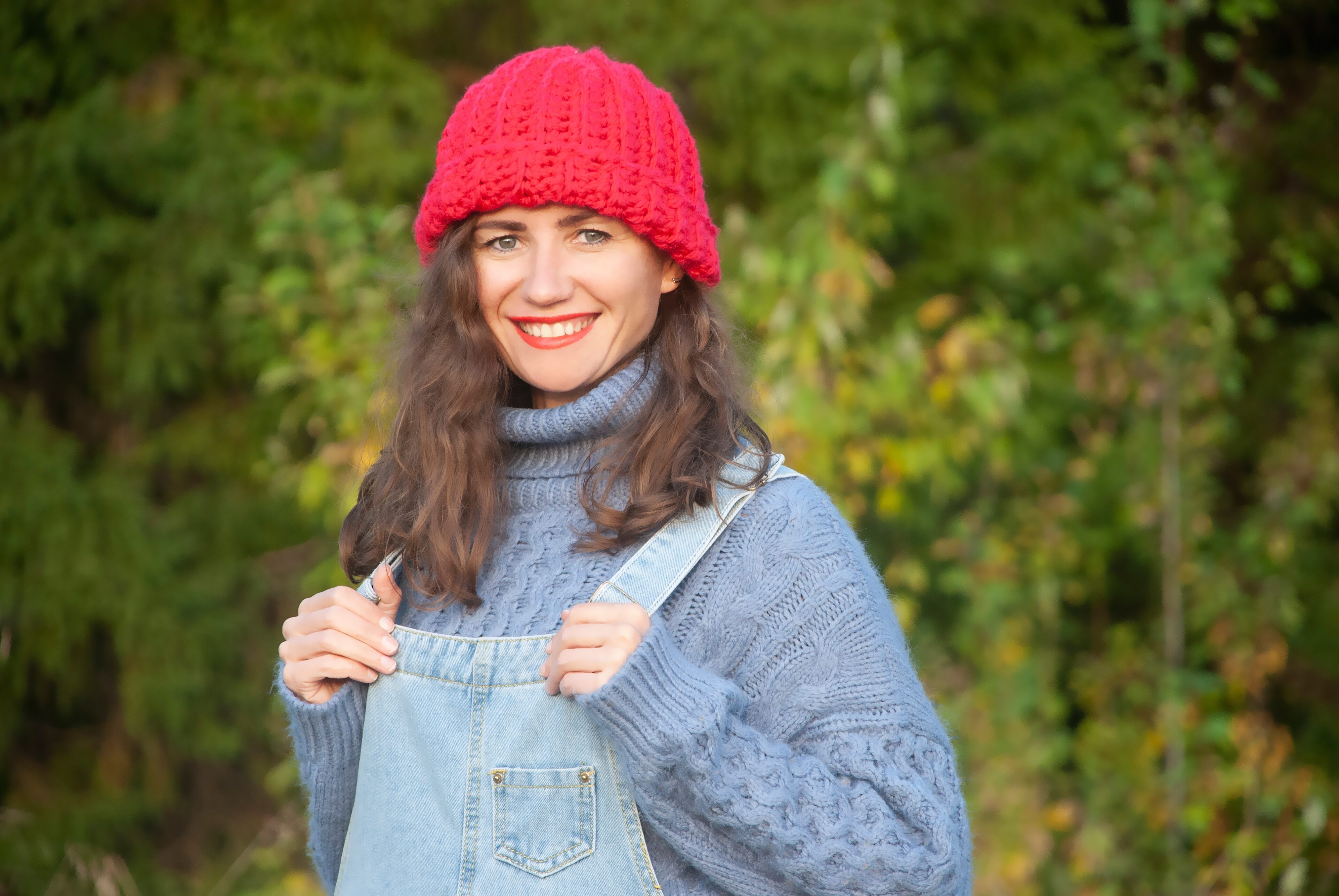 Overalls And Sweater