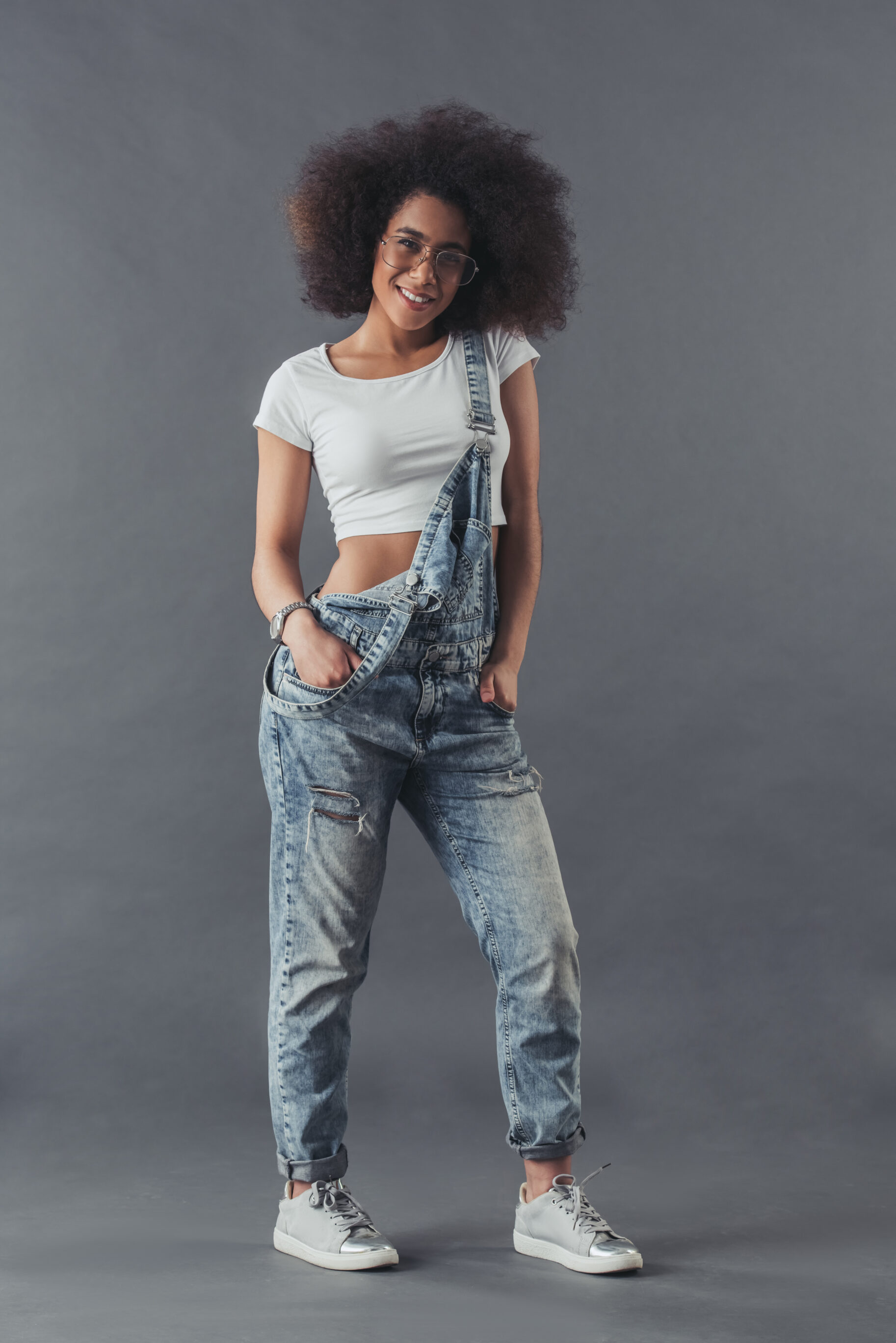 Overall, Denim and Sneakers