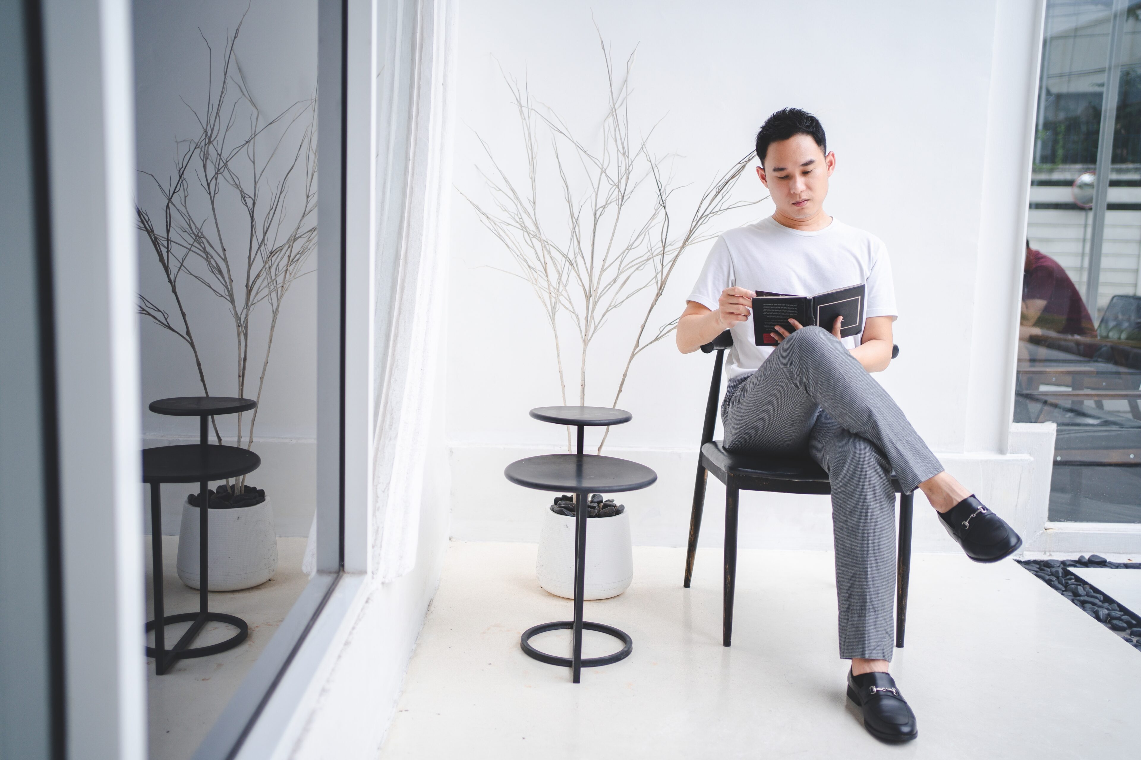 White T-Shirt With Chinos