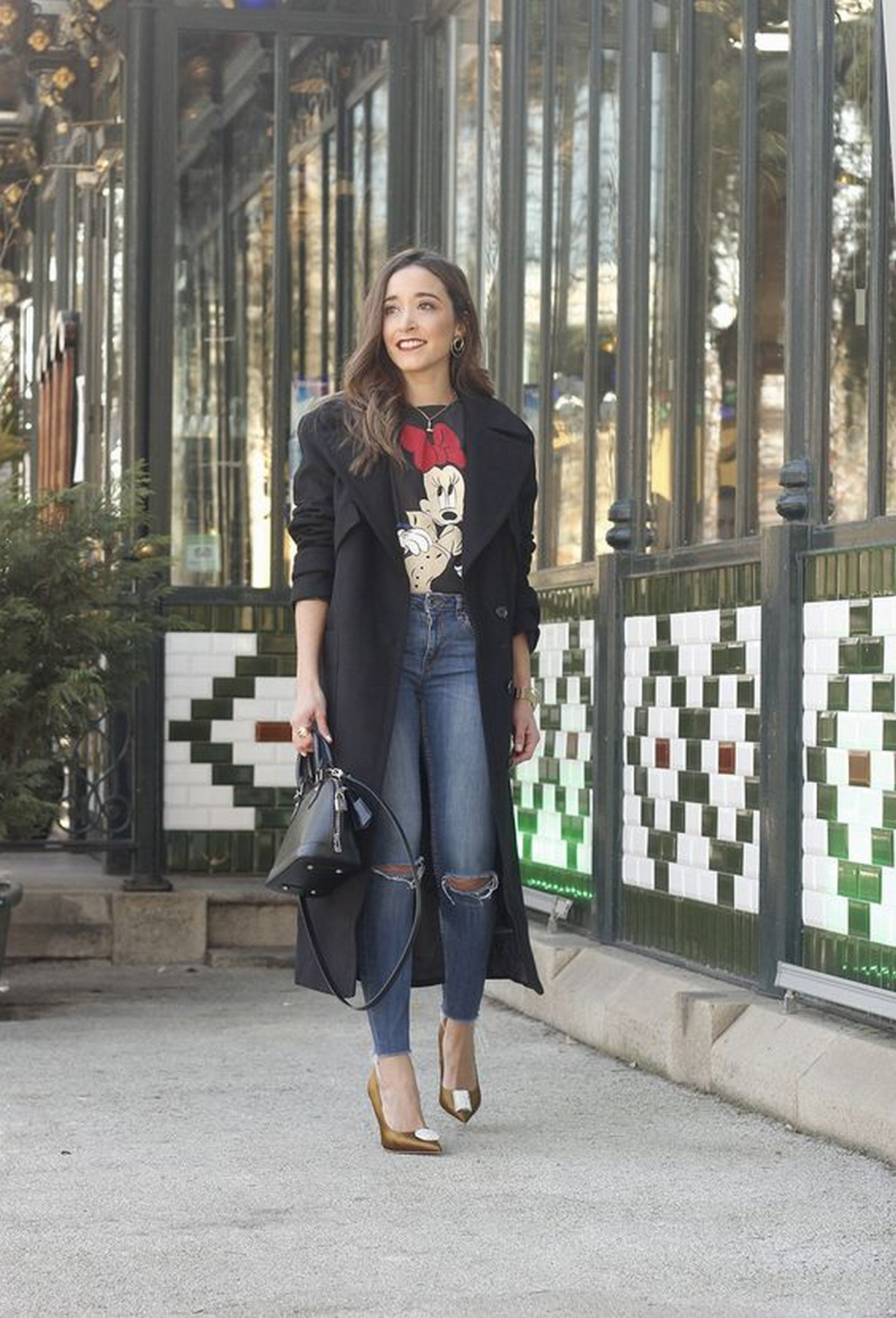 Long Trench Coat and Flats