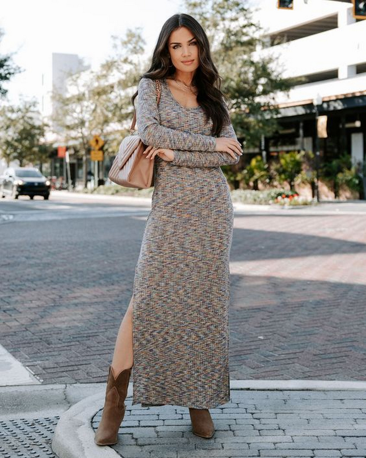 Maxi Dress and Suede Boots