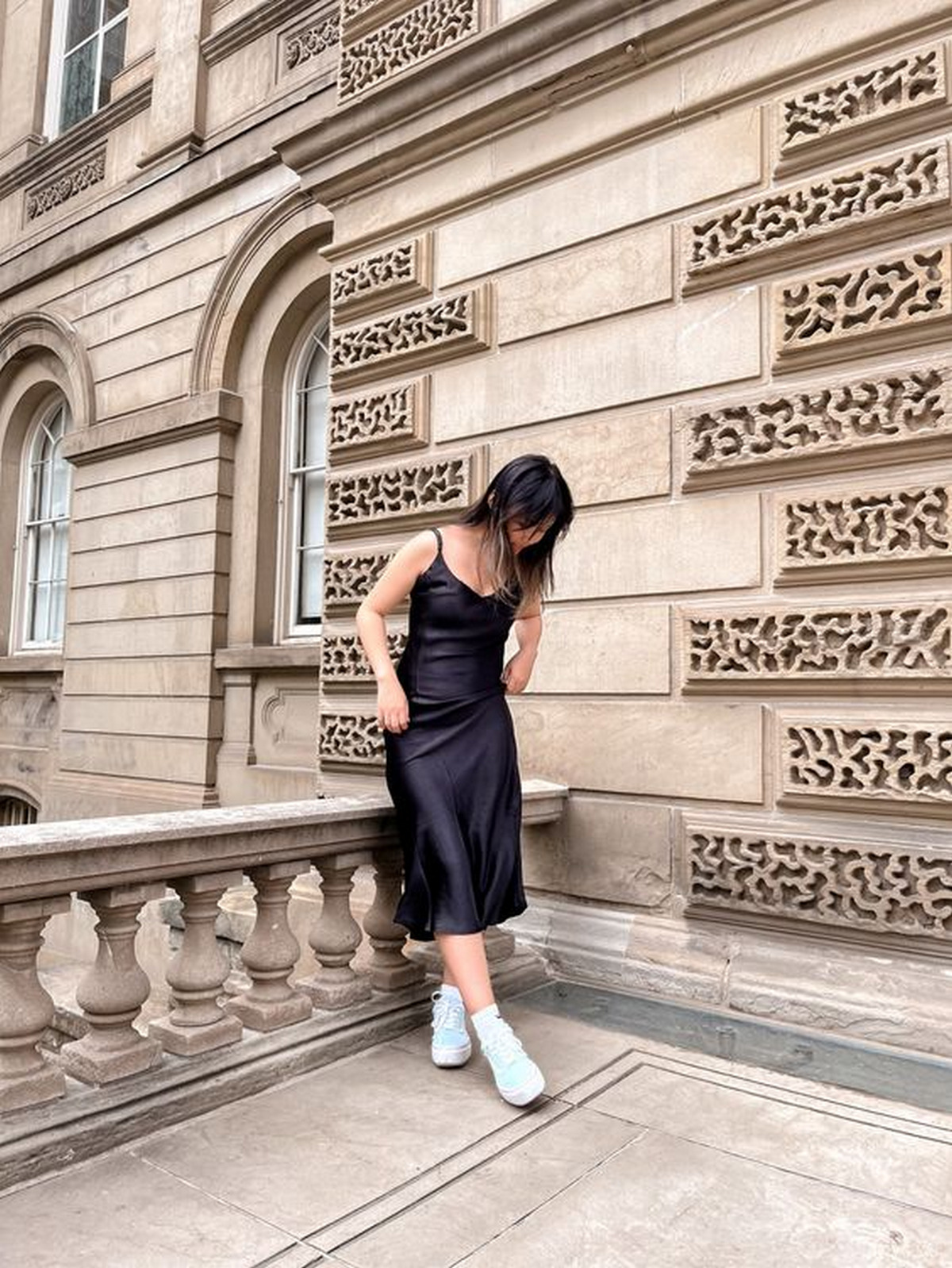 Silk Dress and Sneaker