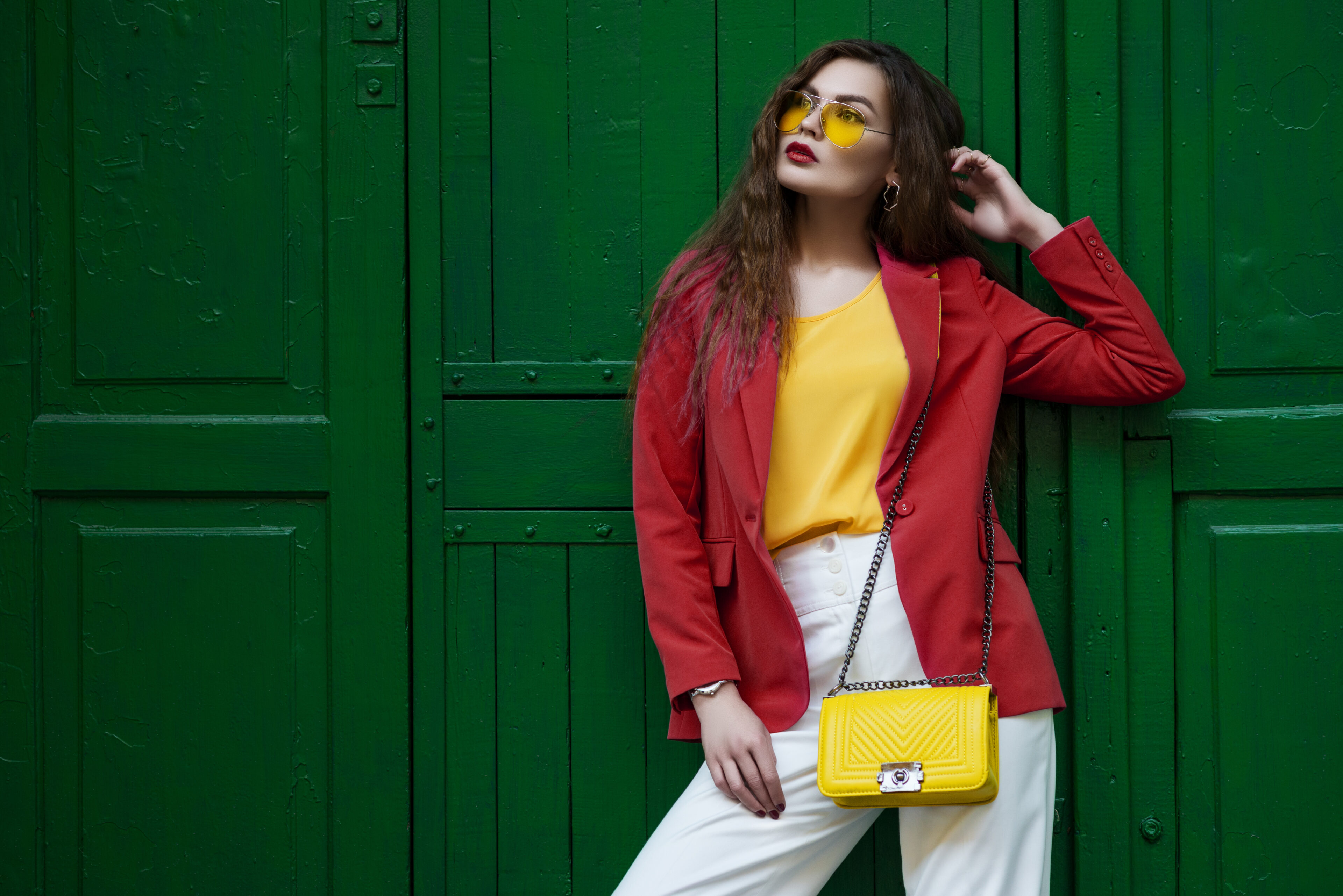 Blouse, Wide-Leg Pants, And Blazer