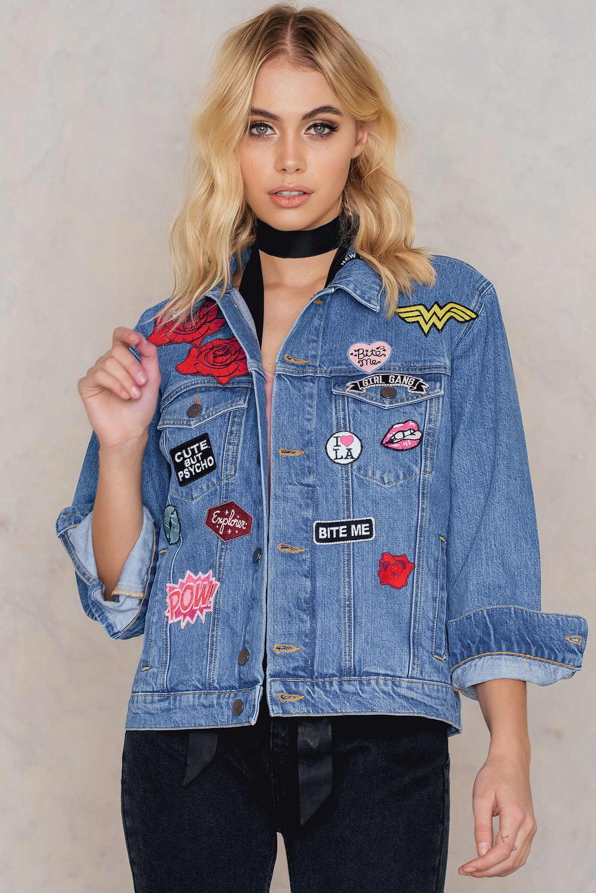 Denim Jacket With Patches 