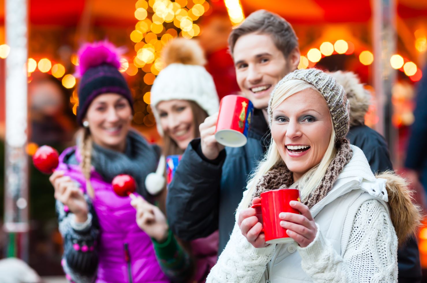 German friends at German Christmas Market