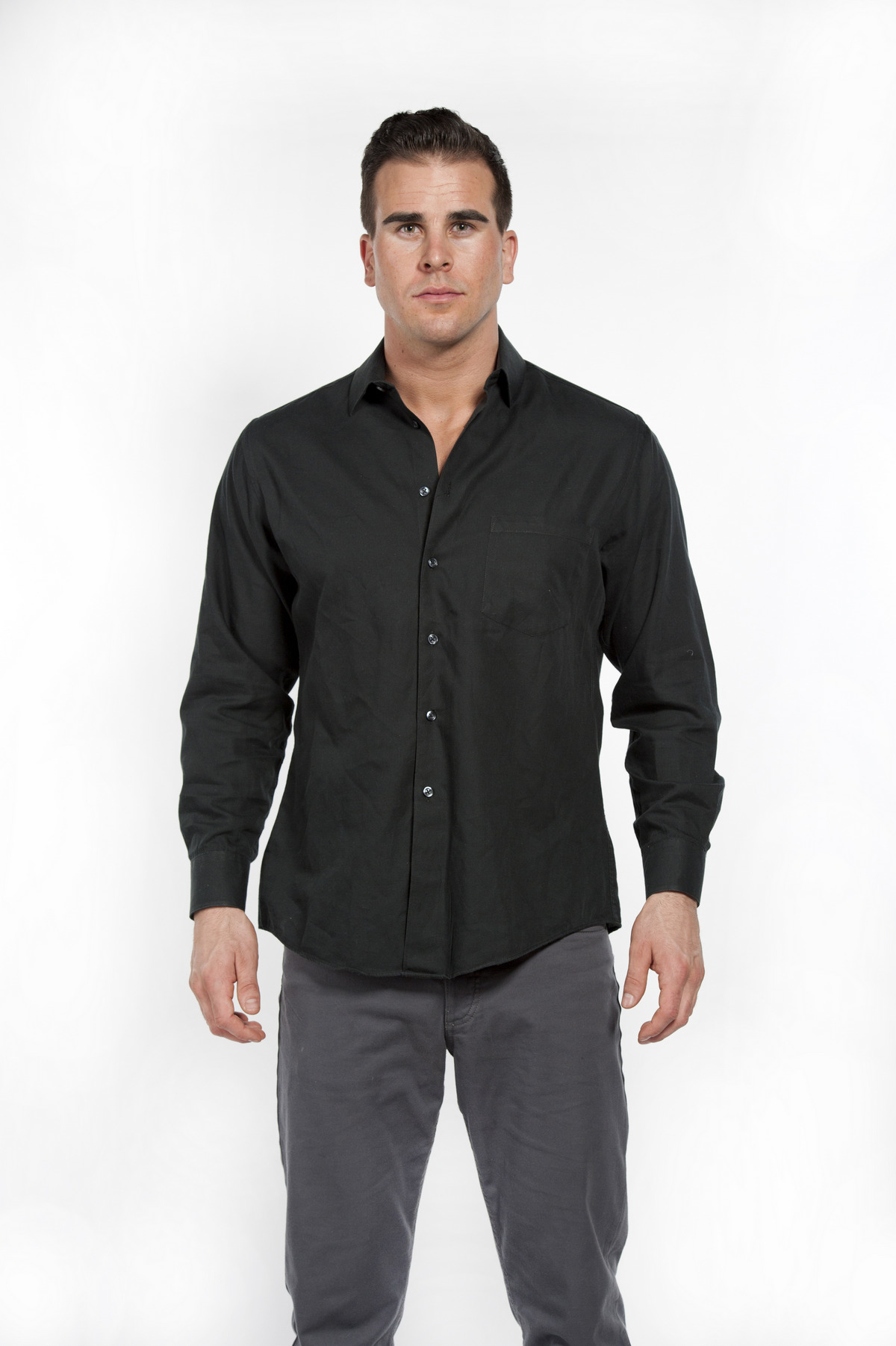 WES Formals by Westside Light Grey Printed SlimFit Shirt