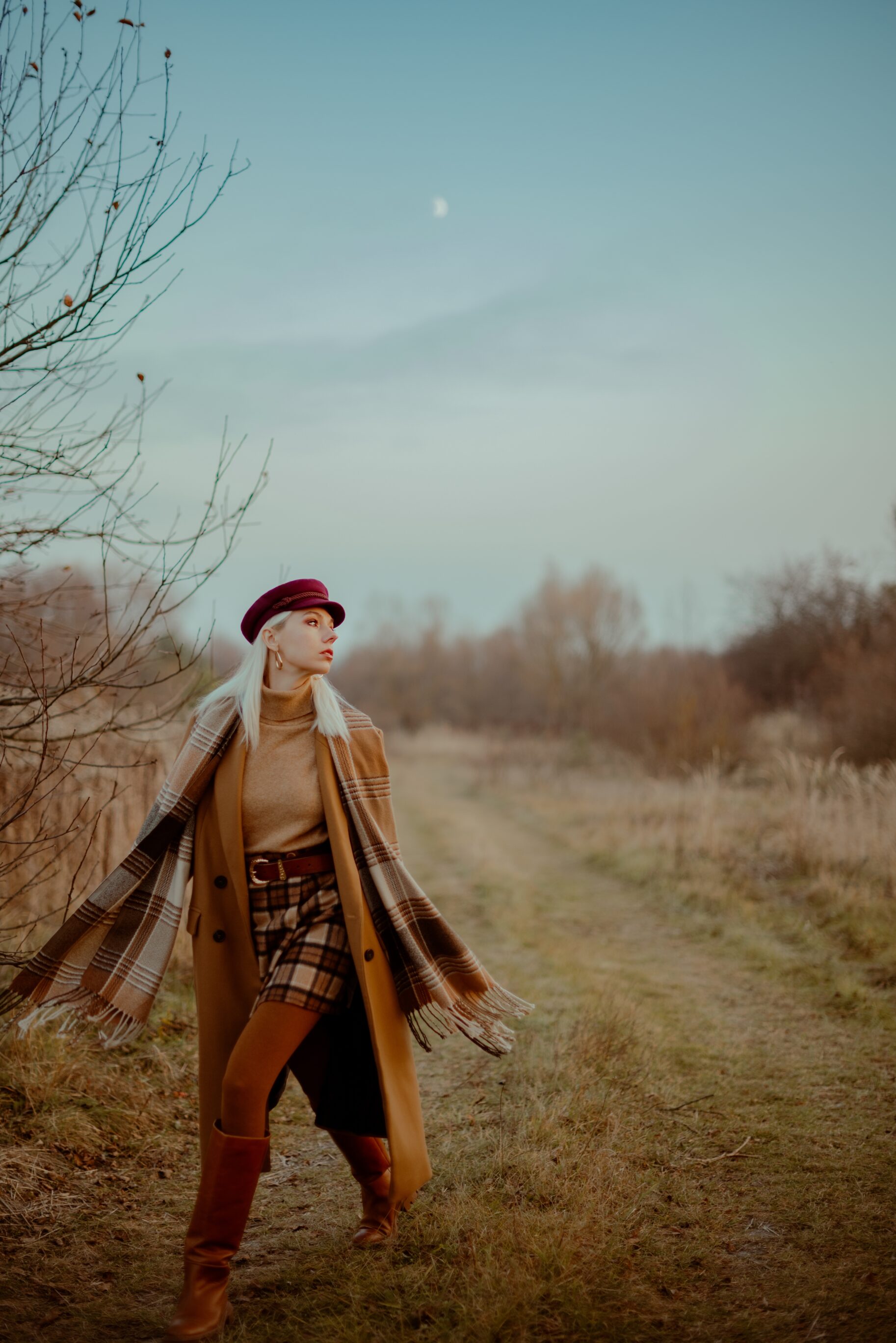 Brown Boots Paired Skirts And Turtleneck Sweaters