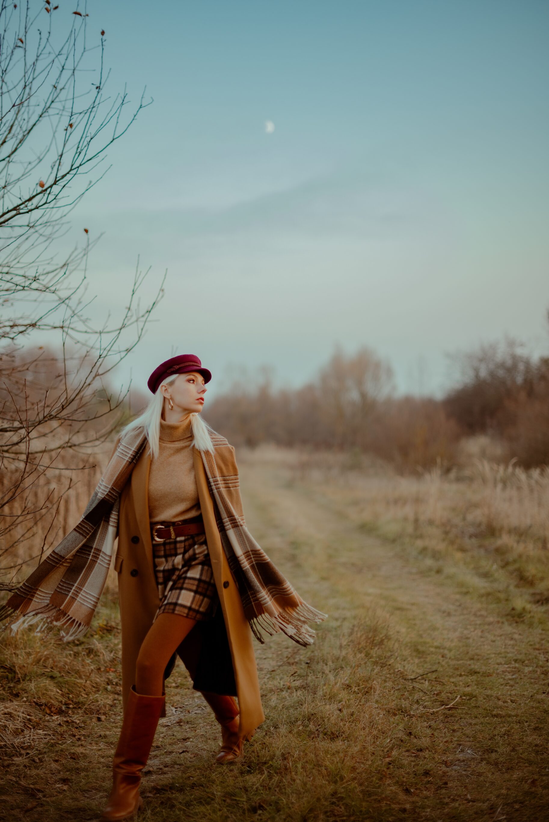 Brown Boots Paired Skirts And Turtleneck Sweaters