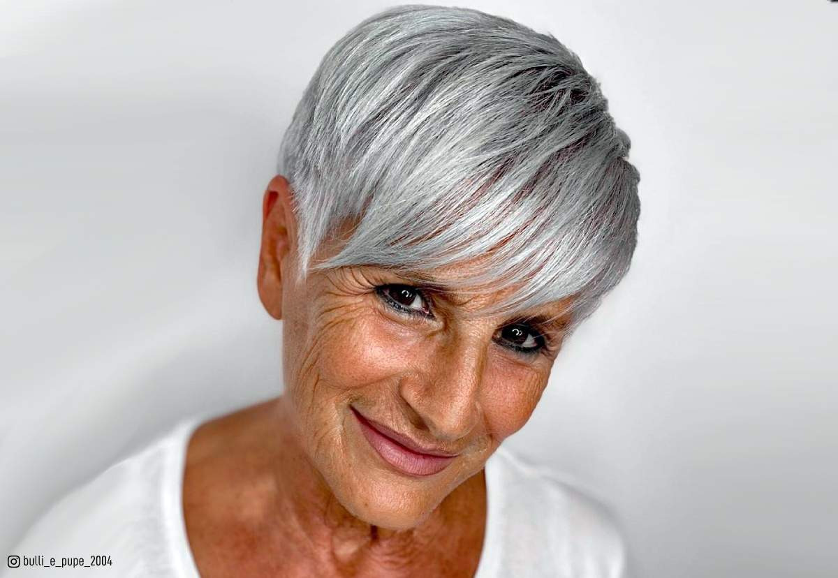 Silver Pixie for Thin Hair