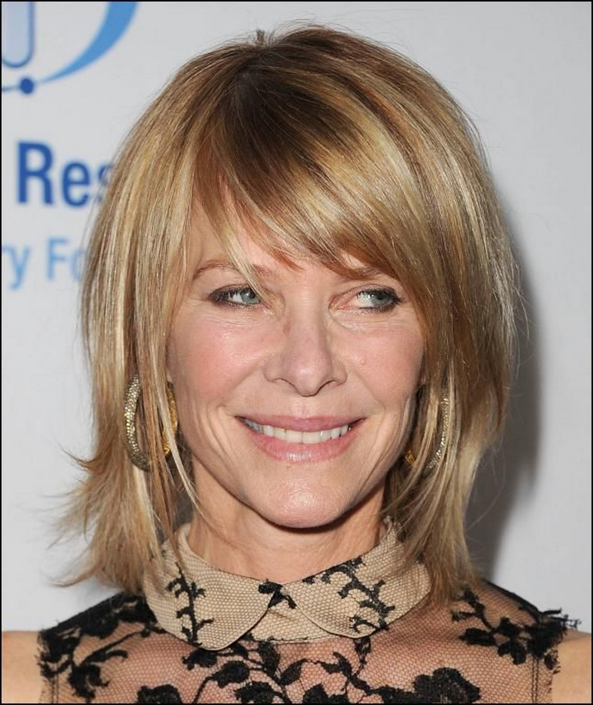 Layered with Side-Swept Bangs