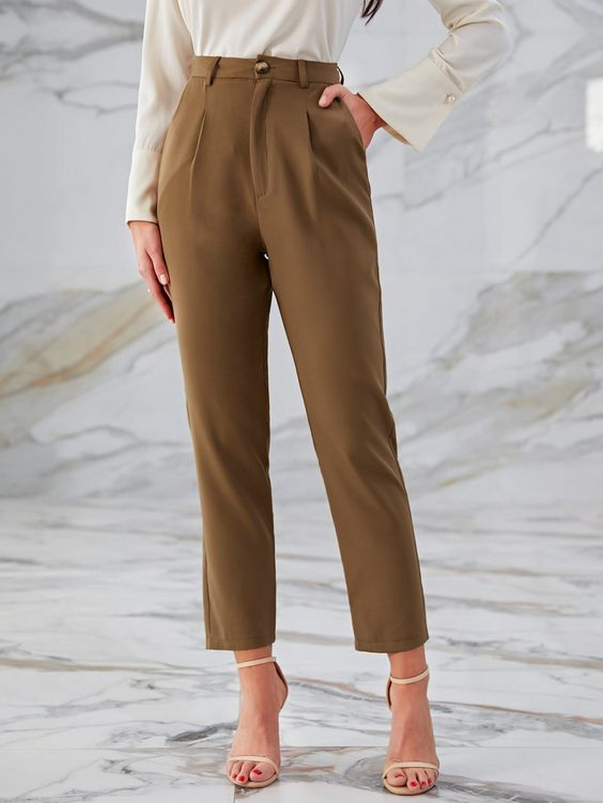 Double - Strap Block Heel Sandal