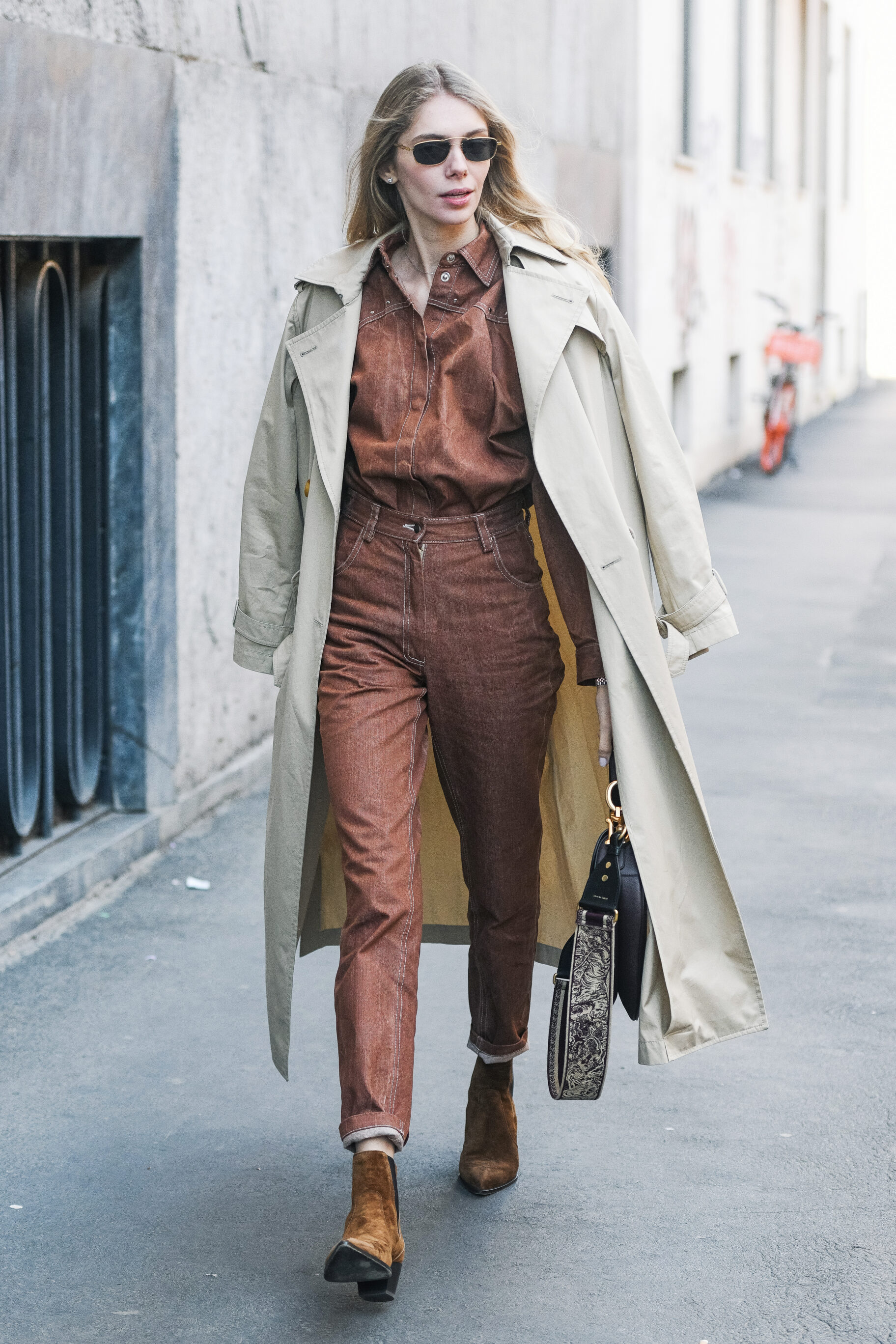 Wearing Trench Coat With Brown Boots