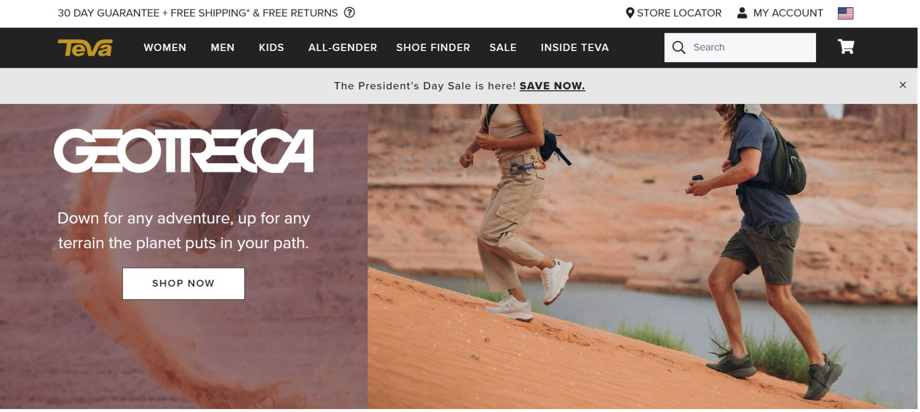 Teva offers active footwears for men, women, and kids. Photo taken from Teva’s official website