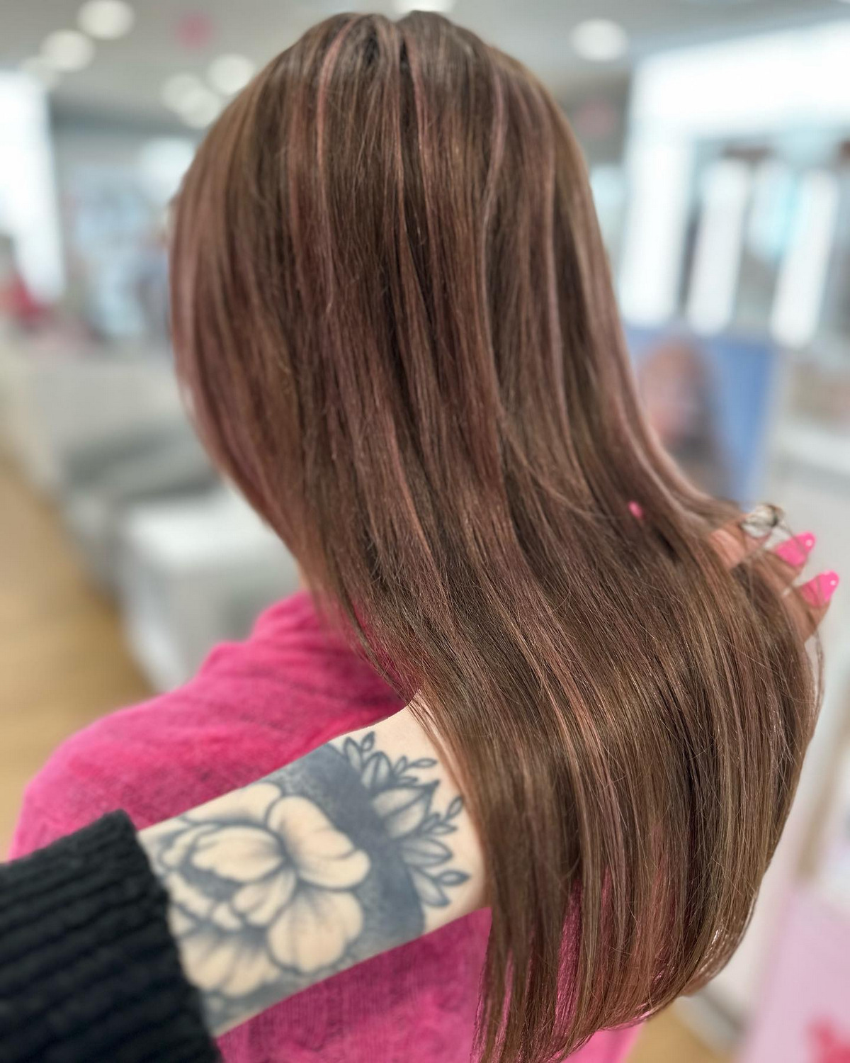 Rose Brown With Blonde Highlights