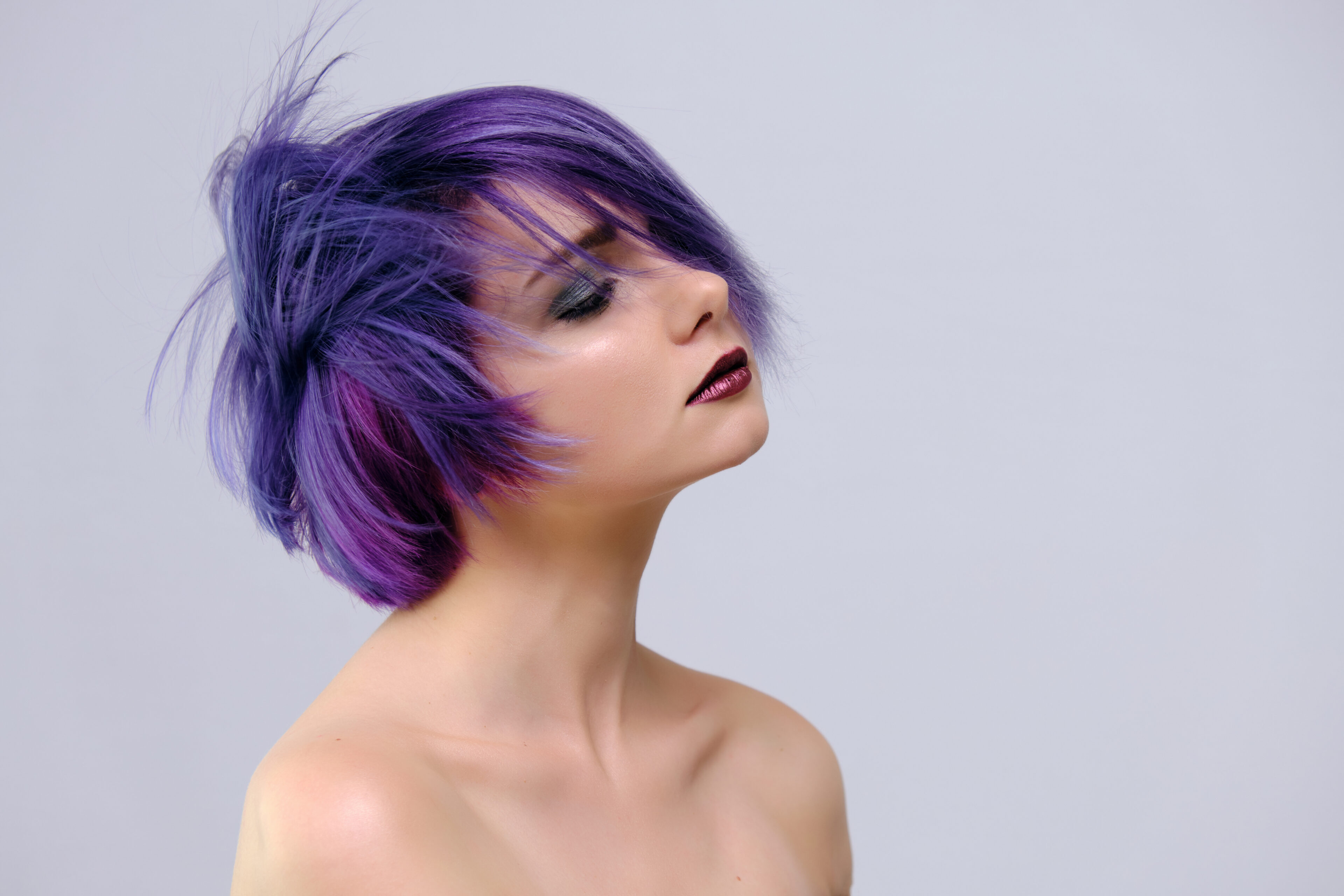 Short Lavender Ombre Hair