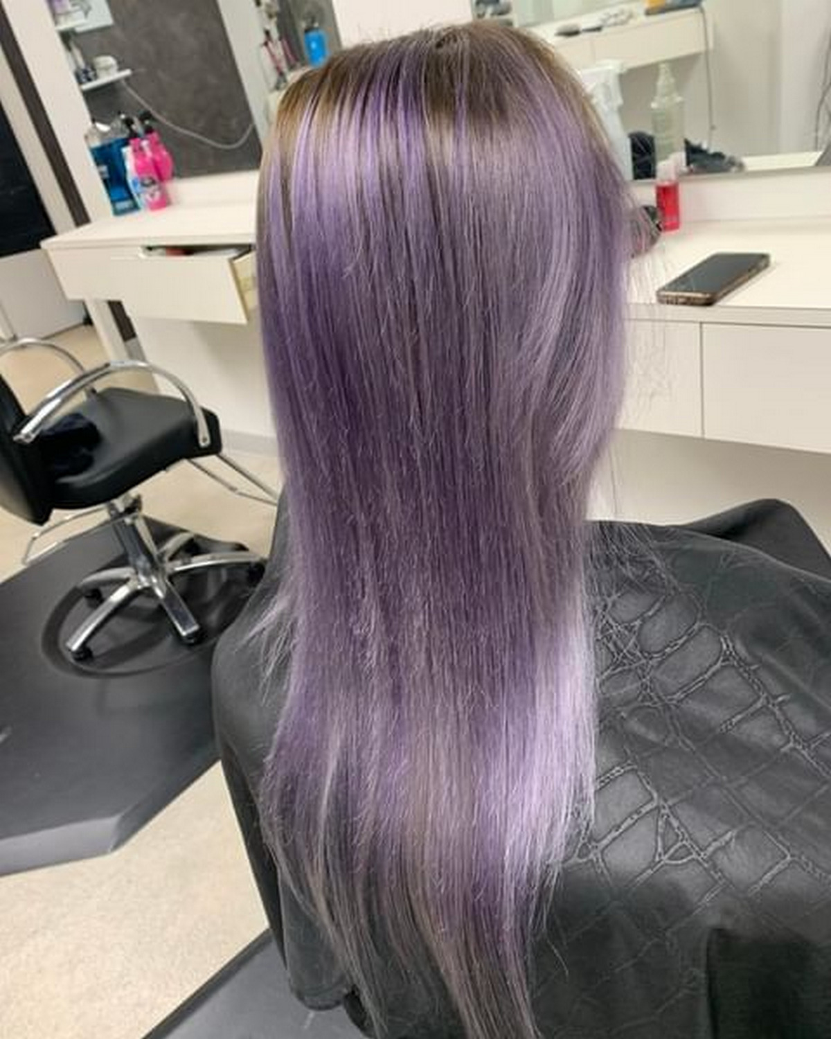 Silver and Purple Hair