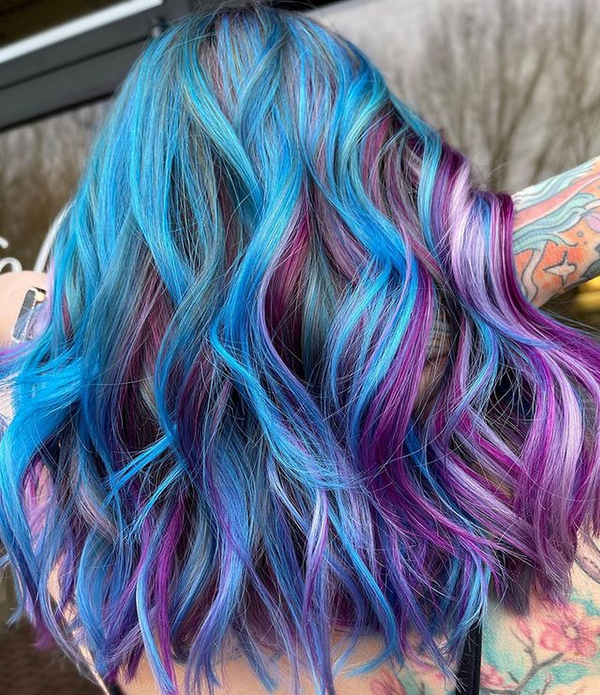 Blue and Purple Hair