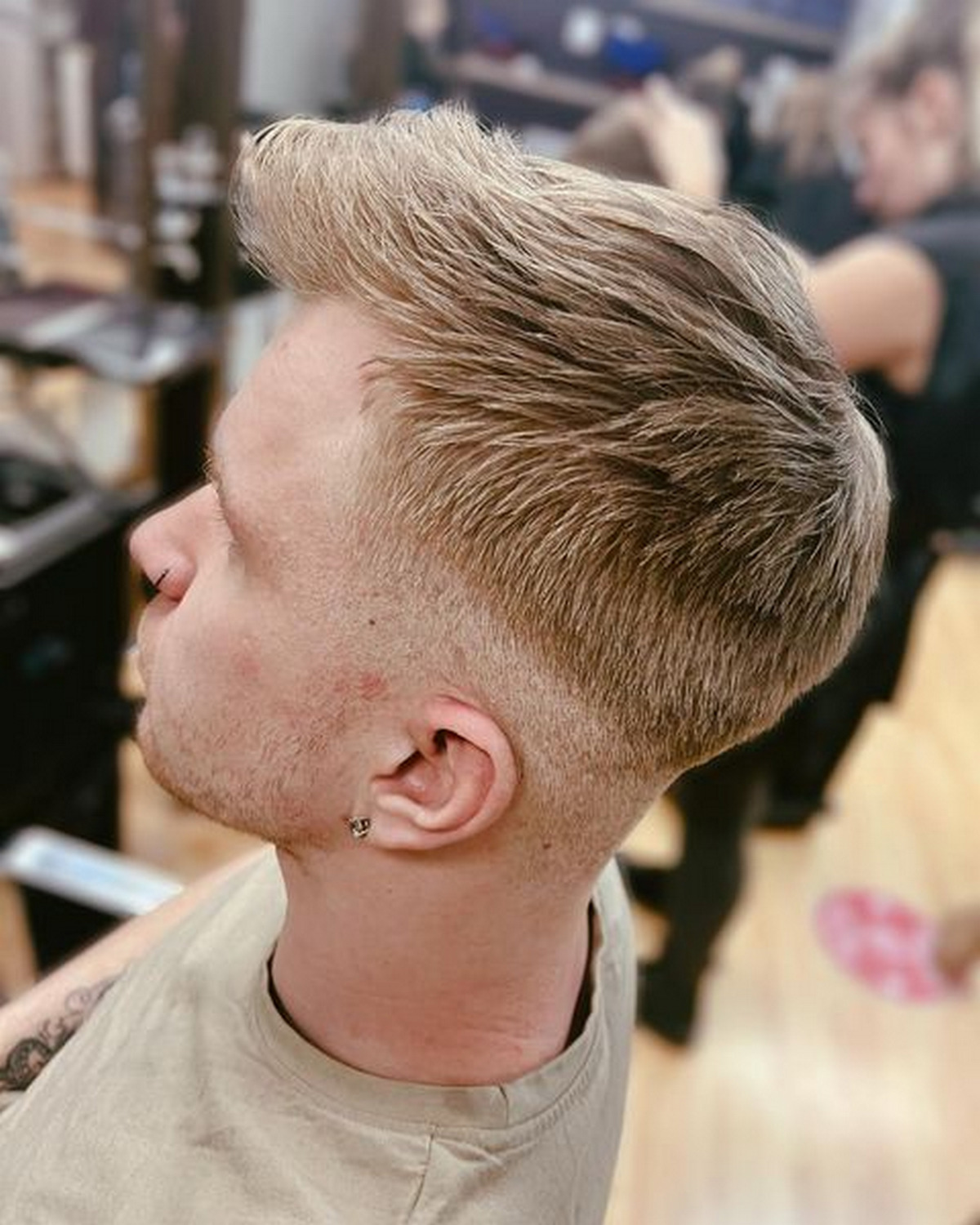 Faux Hawk Low Taper Haircut