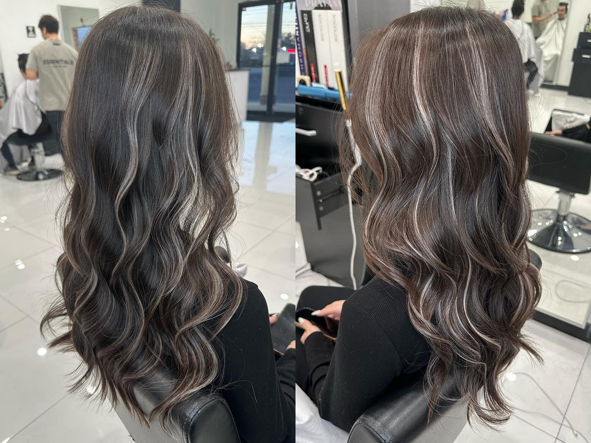 Ash Blonde Highlights On Dark Hair