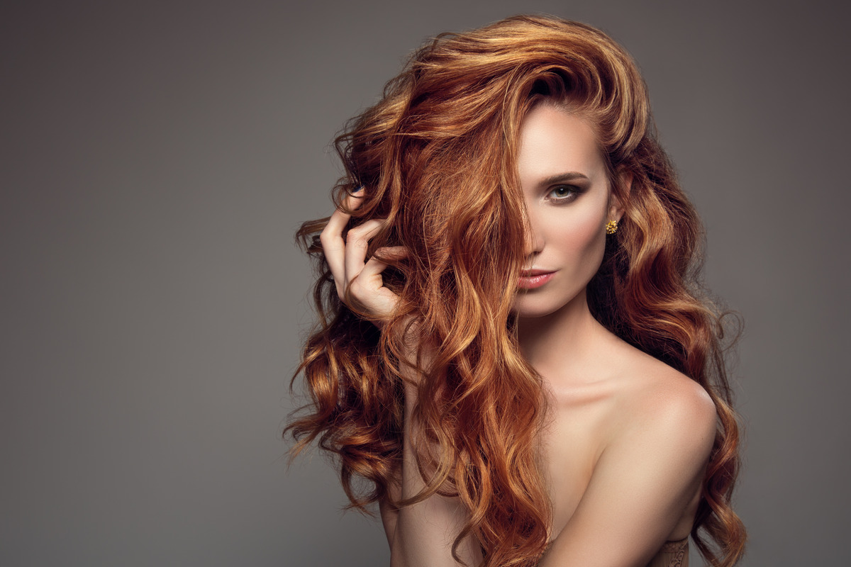 Long Wavy, Ginger-Red Hair 