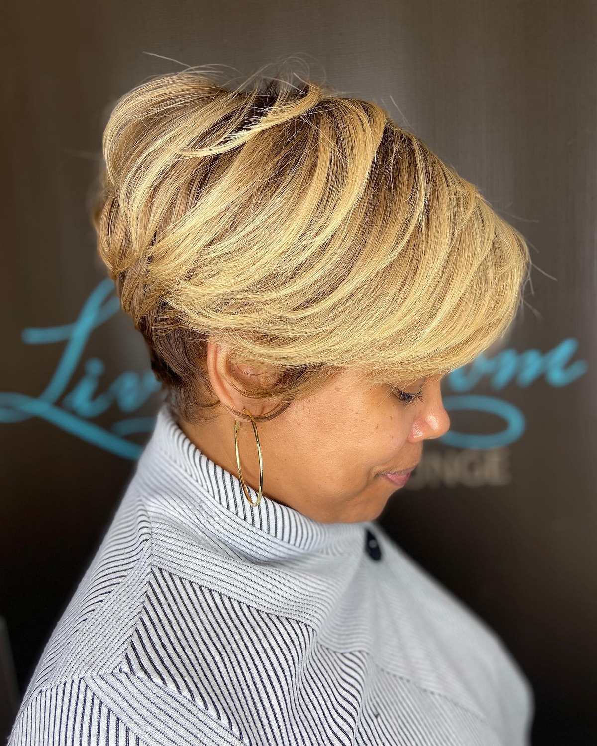  Voluminous Long Pixie With Layers And Highlights