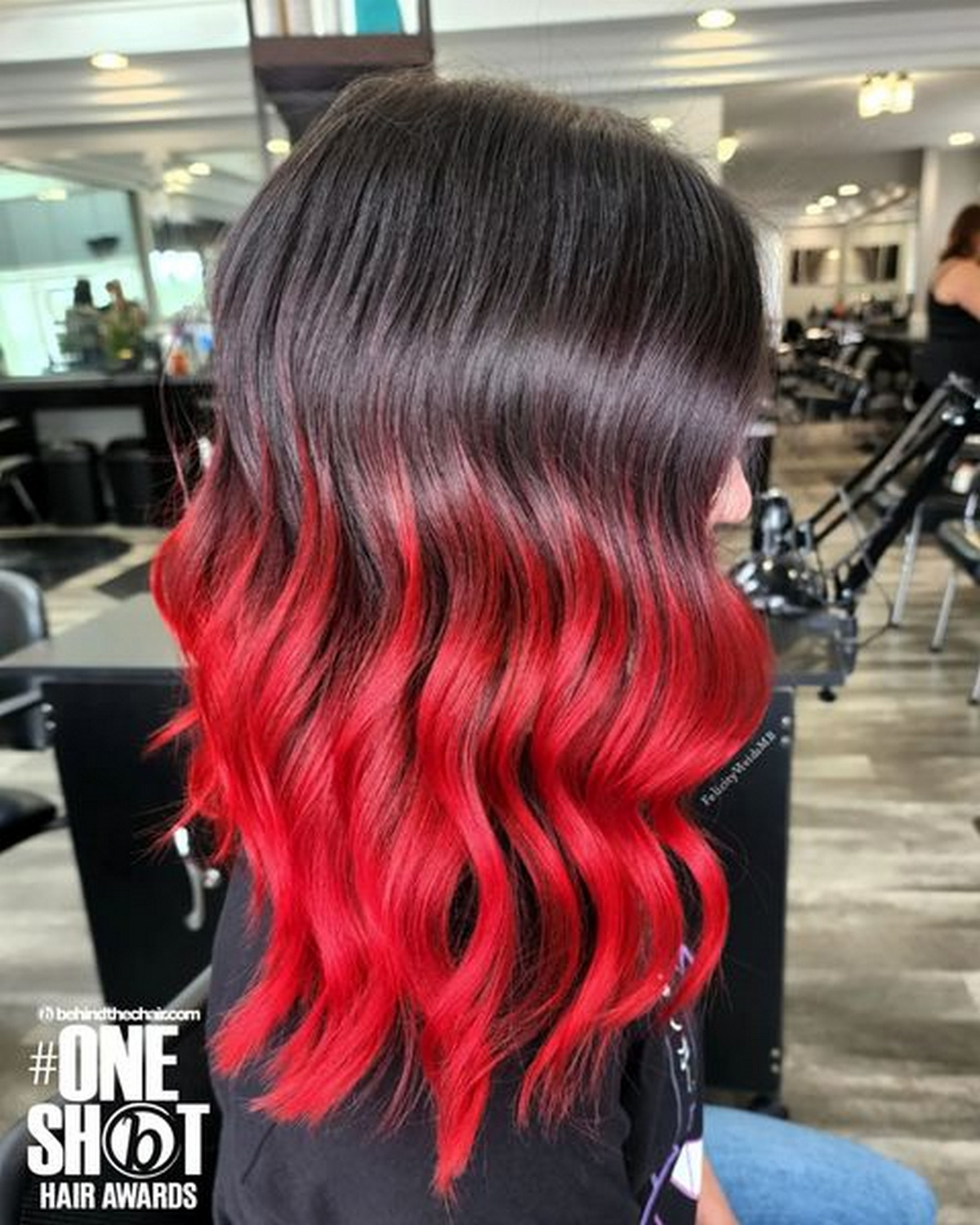 Black And Red Ombre Hair