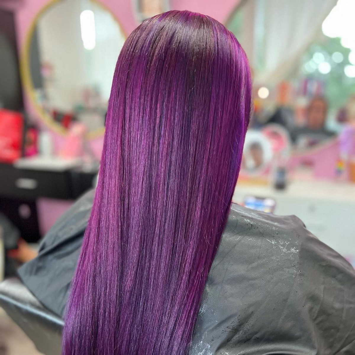 Purple Straight Hair 