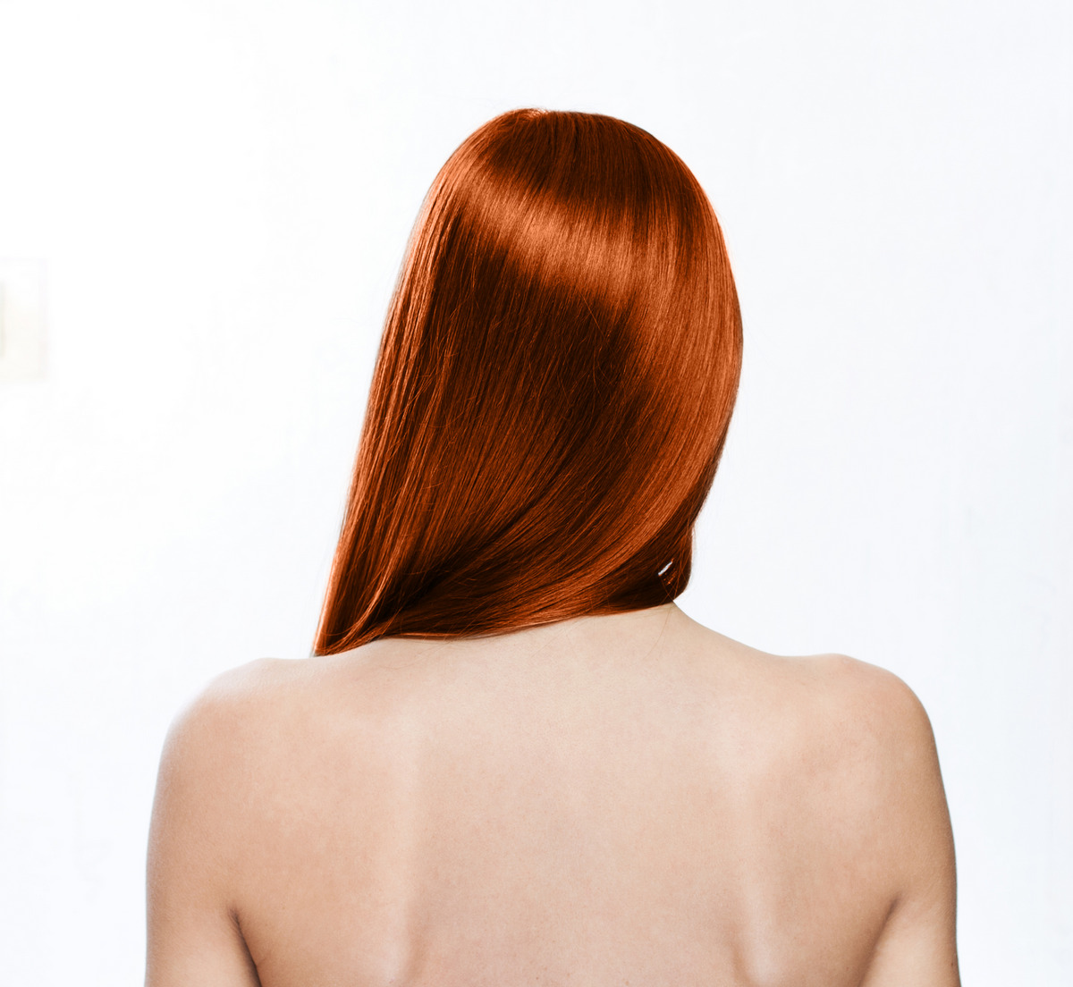 Shiny Burnt Orange Hair