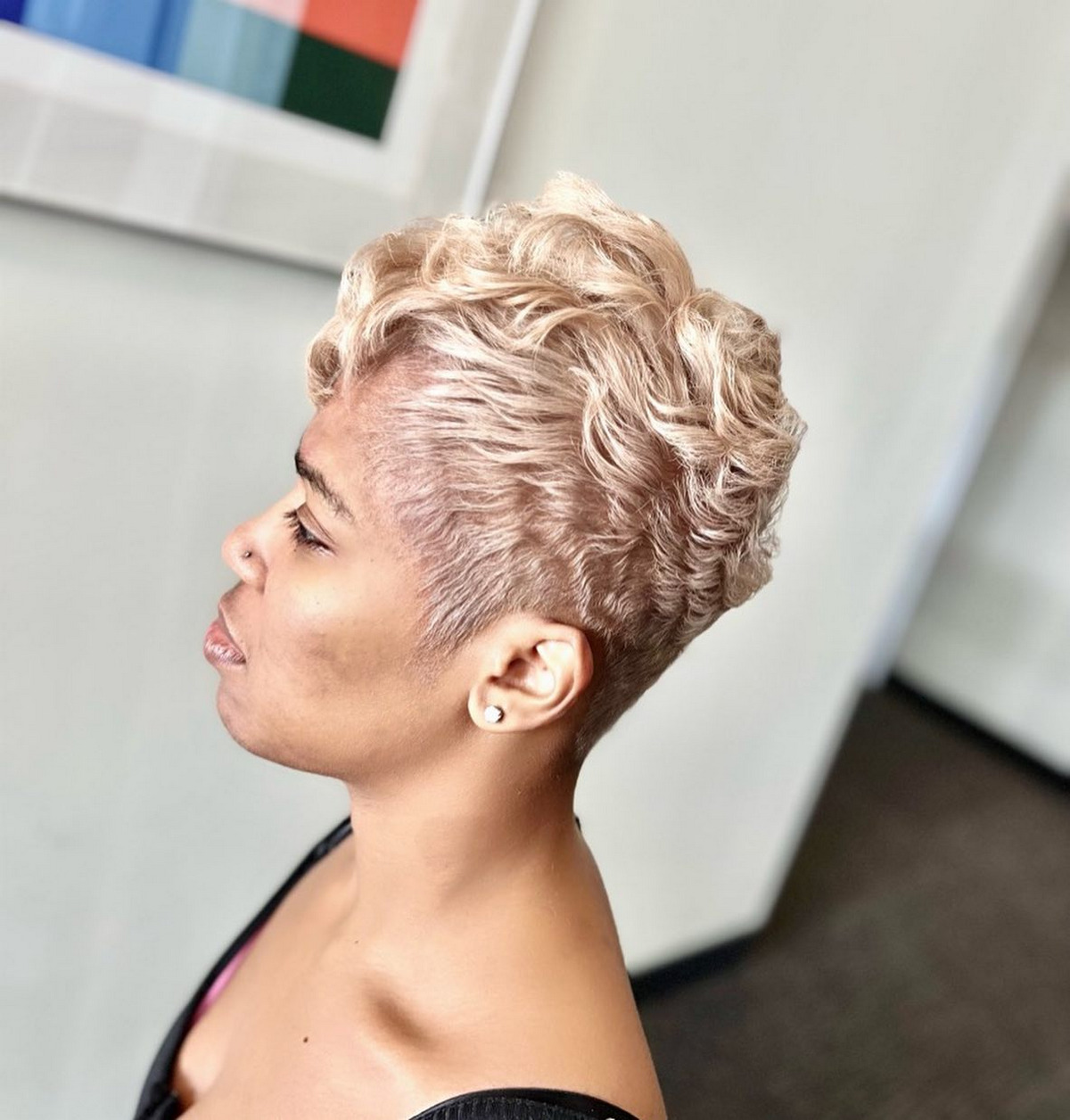 Wavy Blonde Pixie