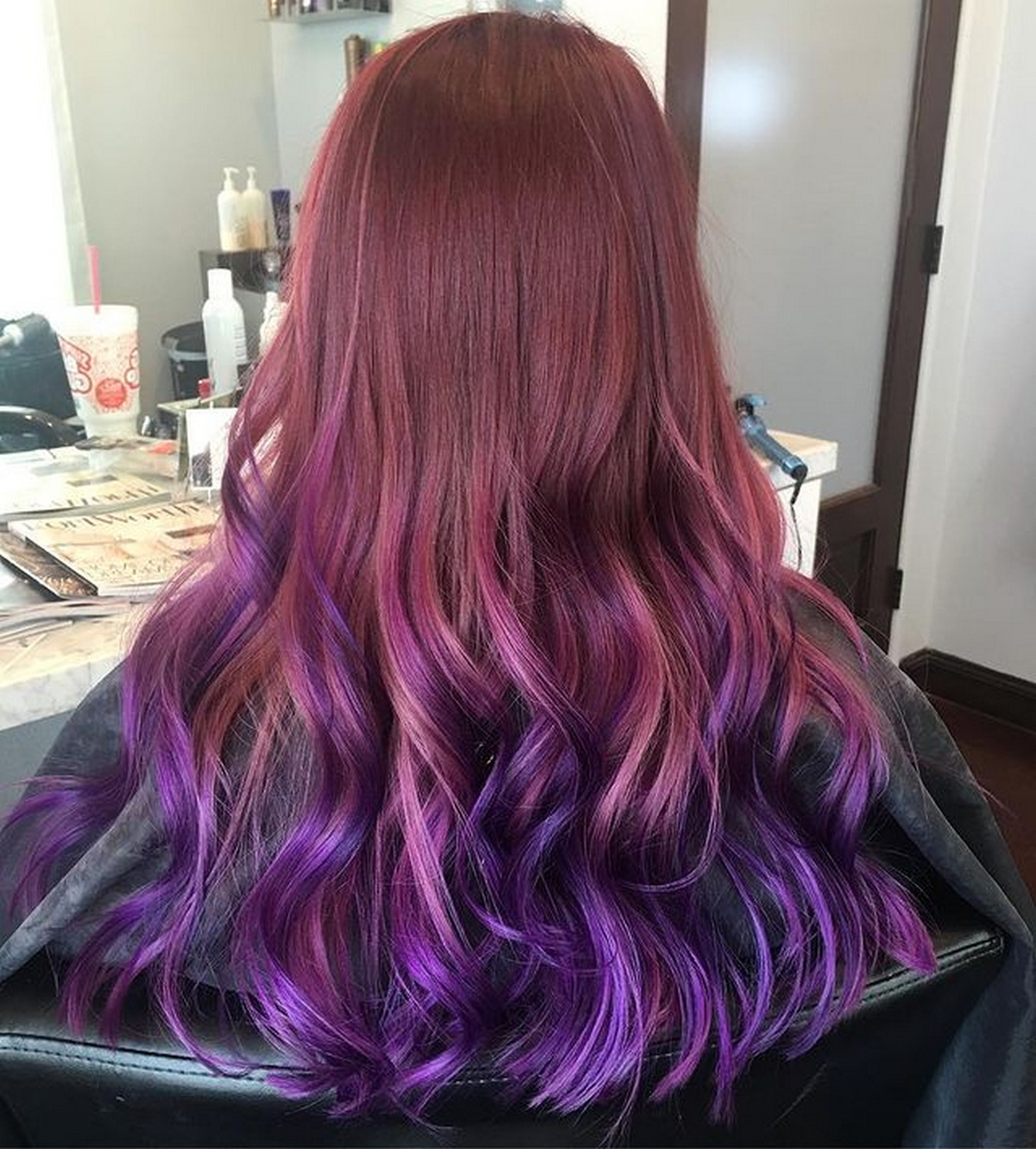 Pinkish Purple Ombre Color Blend