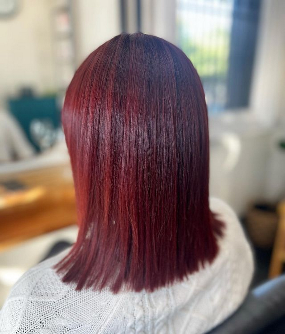 Straight Fire Mahogany Medium Hair