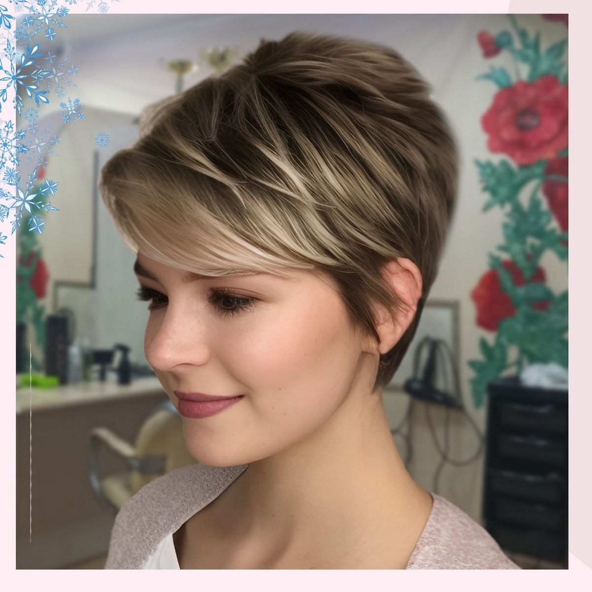 Highlighted Choppy Cut for Fine Hair